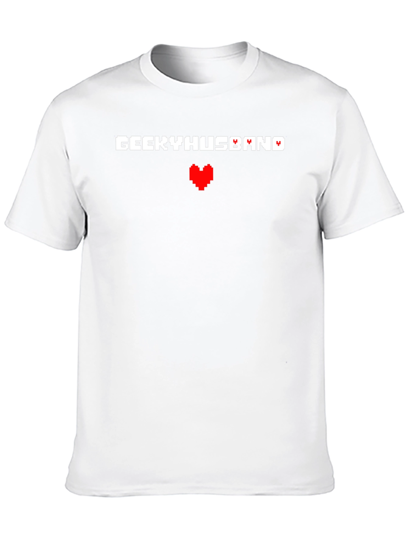 Geeky Husband Pixel Heart T-Shirt
