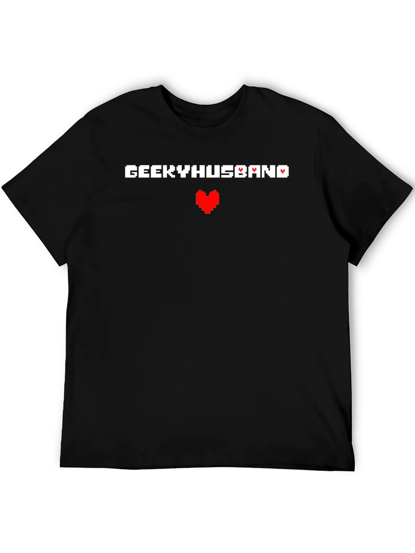Geeky Husband Pixel Heart T-Shirt