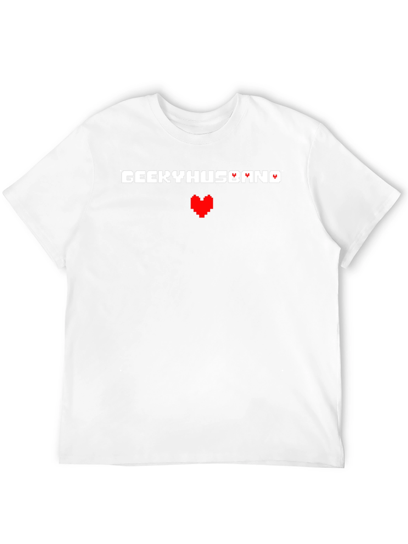 Geeky Husband Pixel Heart T-Shirt