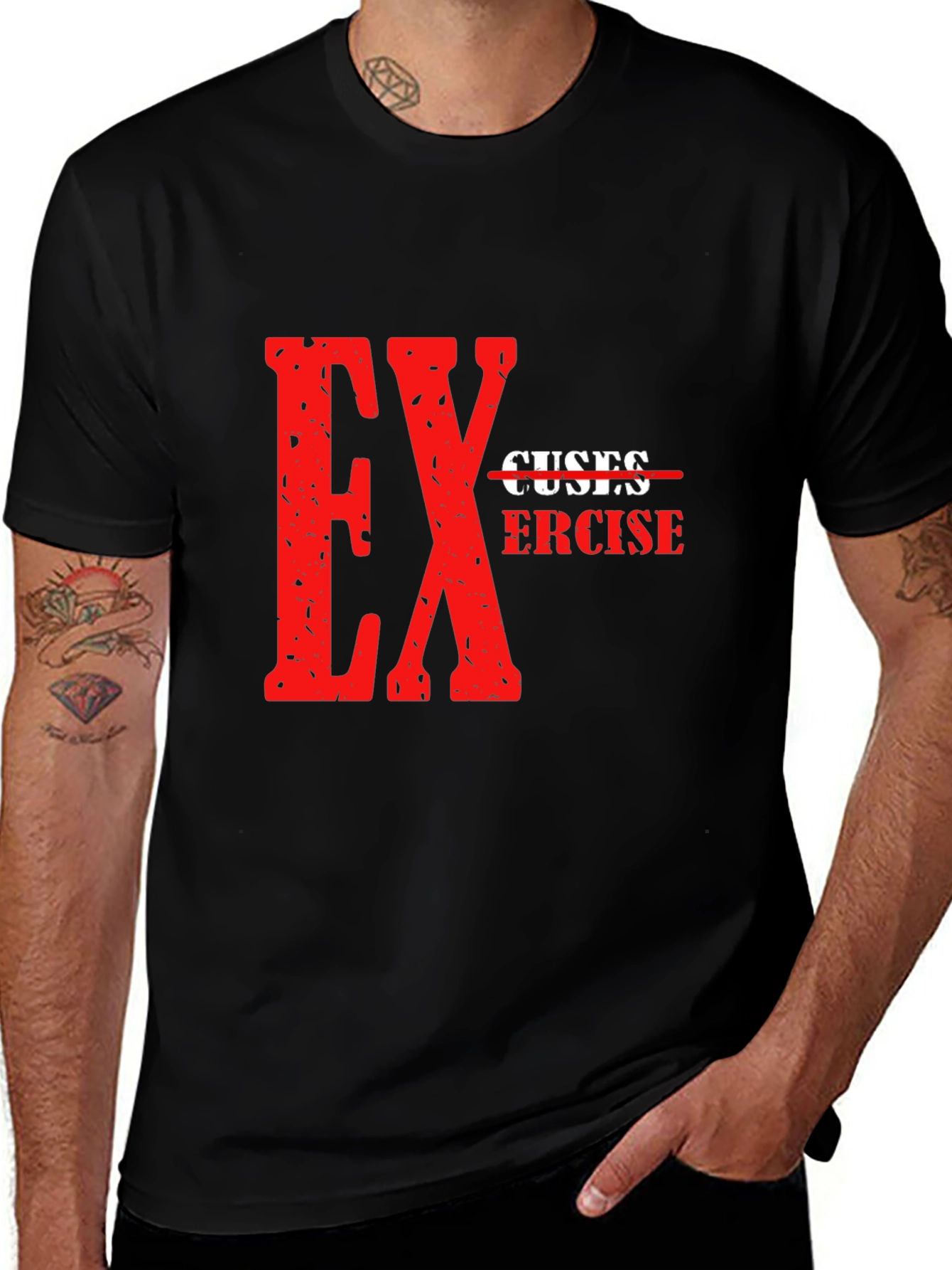 No Excuses Exercise Graphic Tee