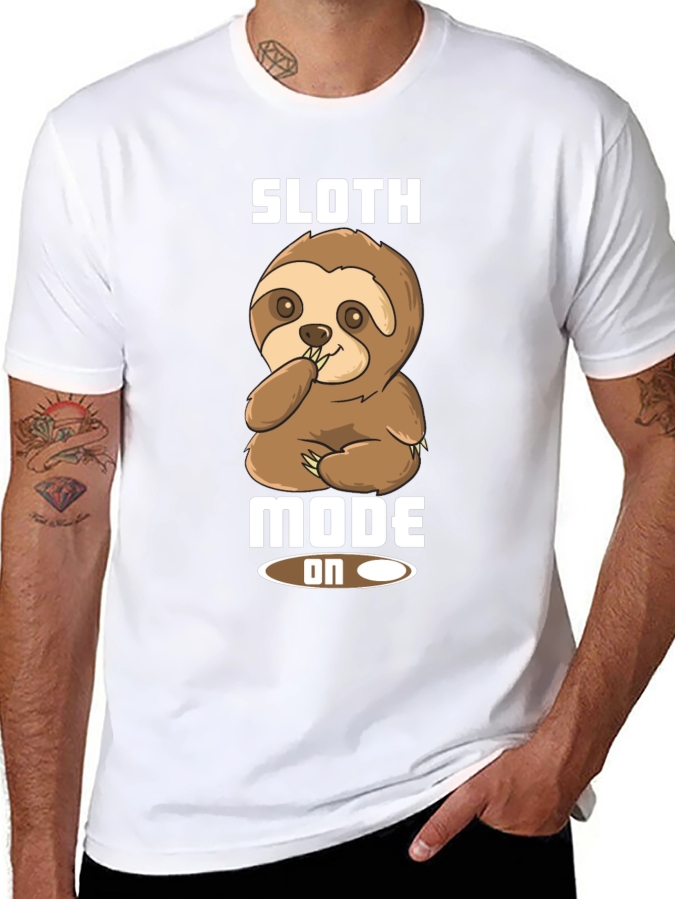 Sloth Mode On T-Shirt Funny Lazy Animal Tee