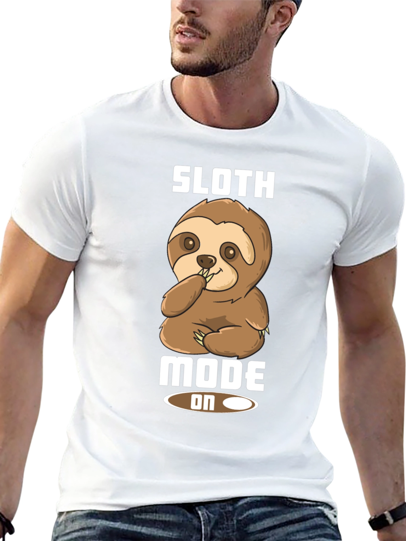Sloth Mode On T-Shirt Funny Lazy Animal Tee