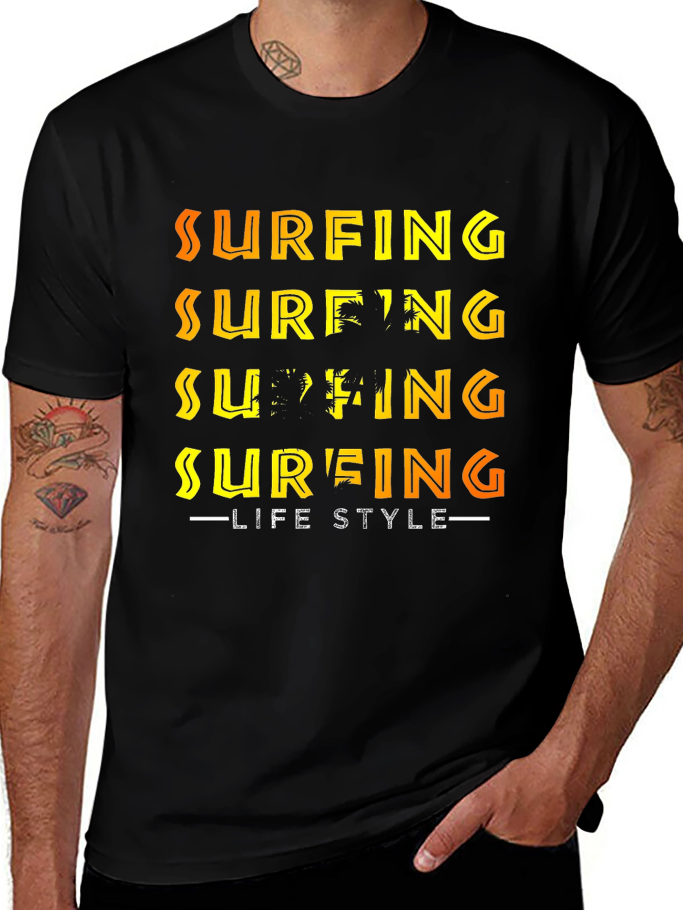 Surfing Lifestyle Graphic Tee - Premium Quality