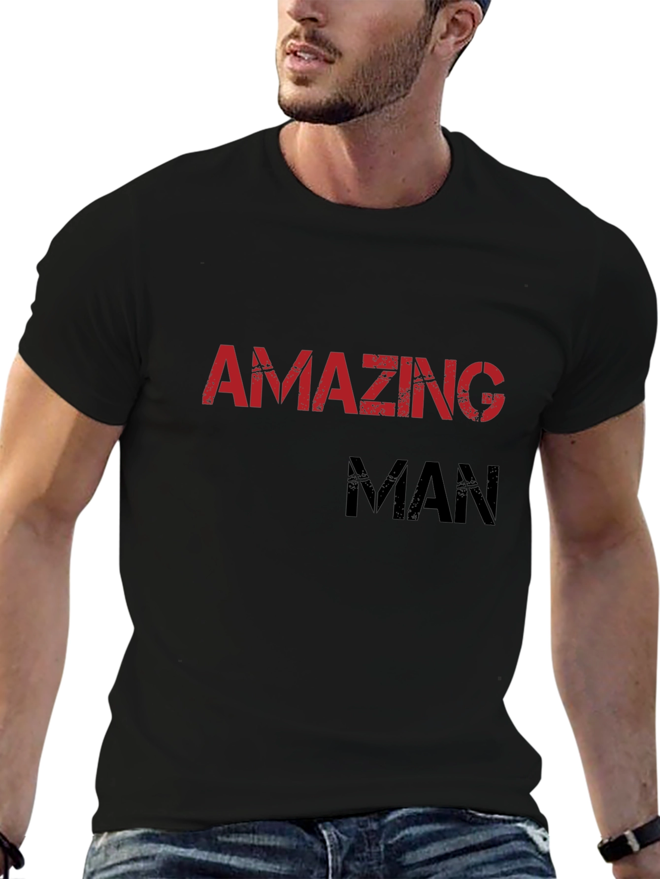 Amazing Man Graphic Tee - Black