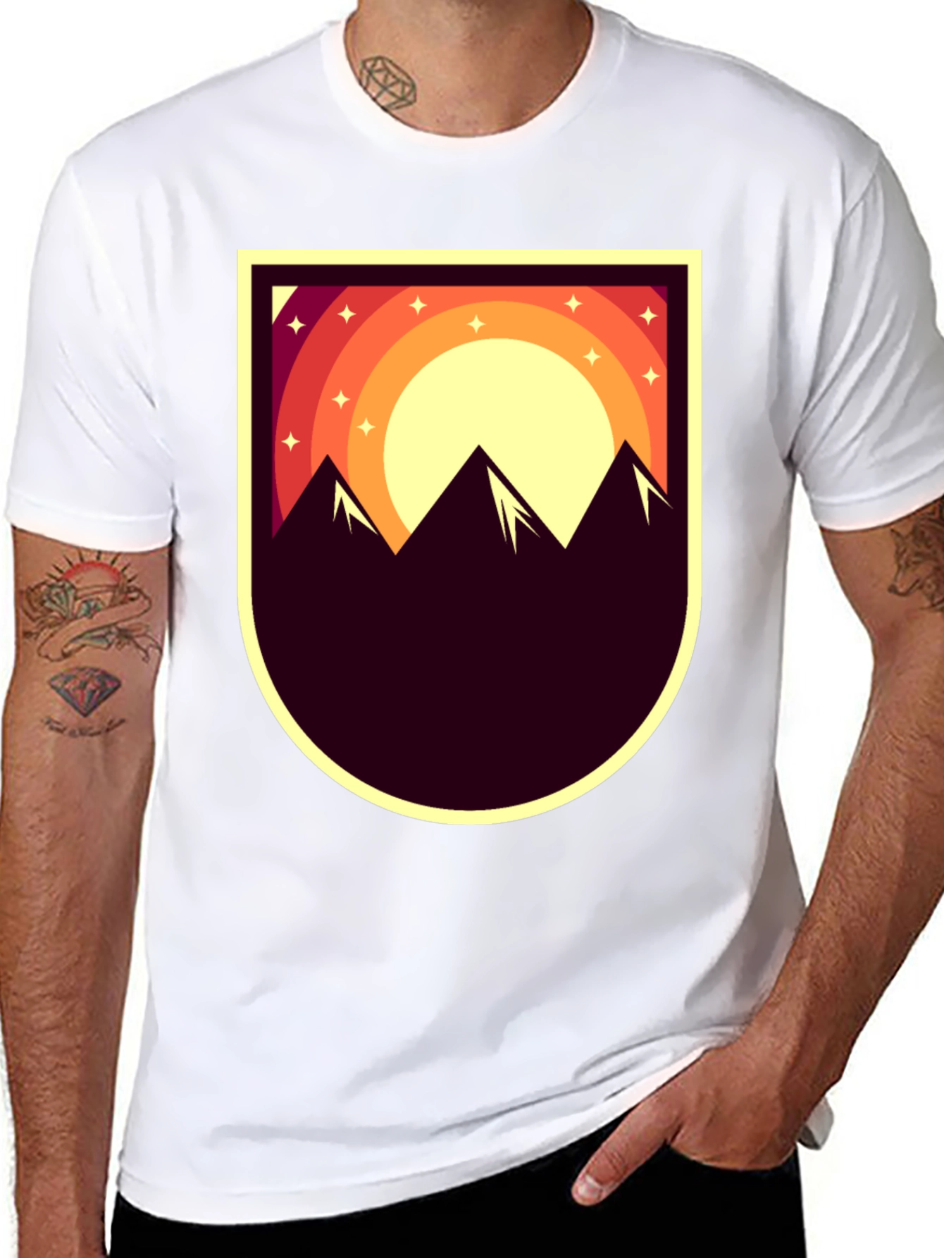 Mountain Sunset Graphic Tee - Adventure Style