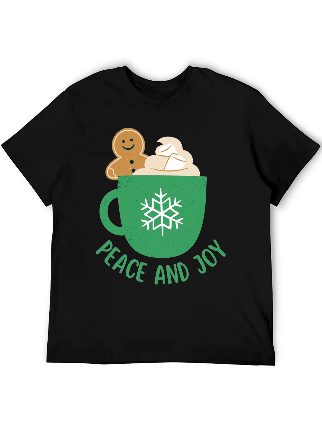 Peace and Joy Gingerbread Holiday T-Shirt