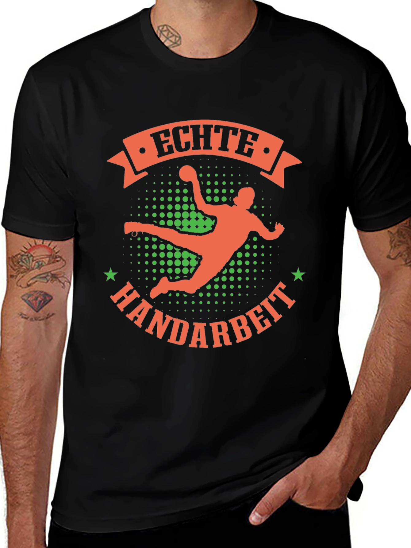 Echte Handarbeit T-Shirt - Handball Design
