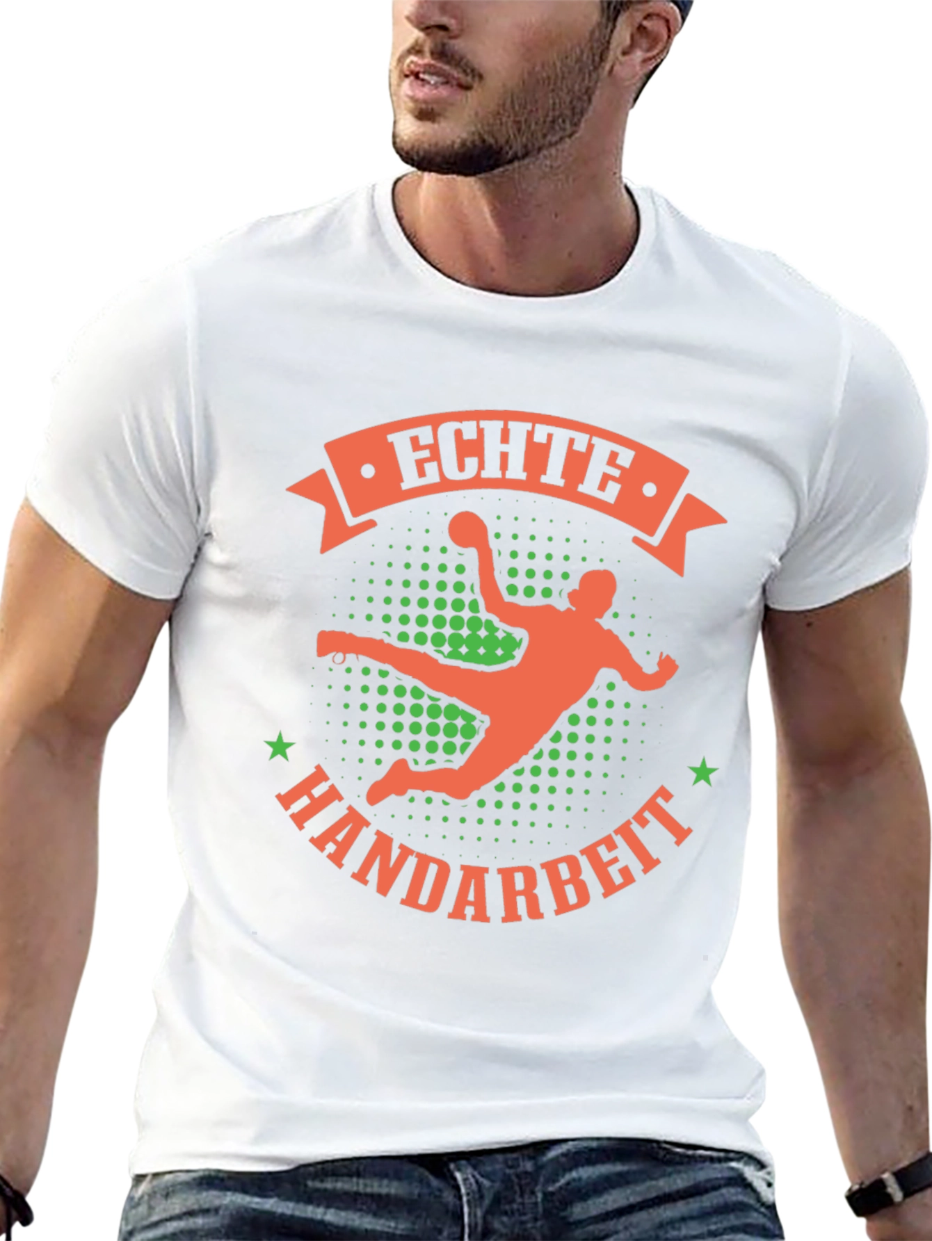 Echte Handarbeit T-Shirt - Handball Design