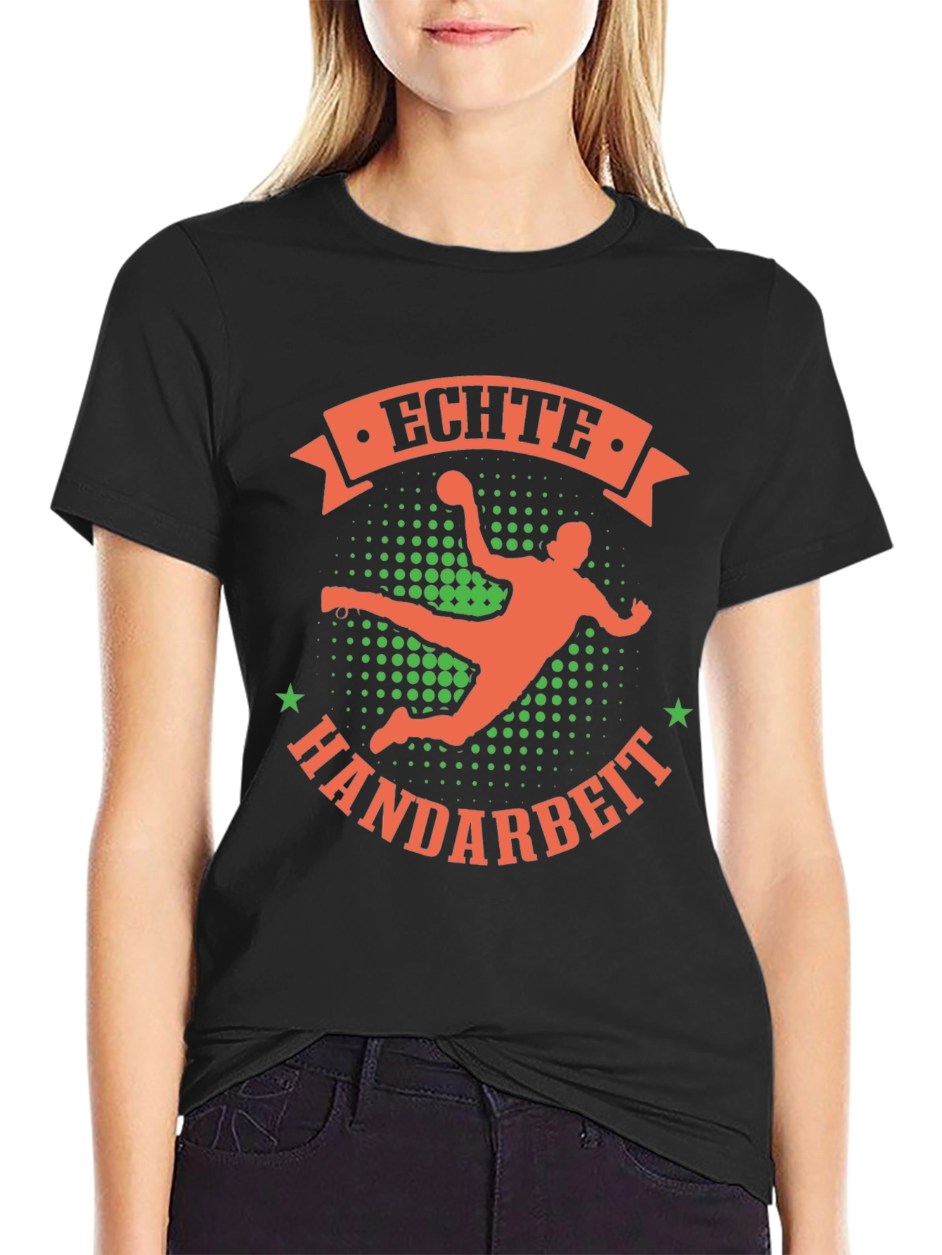 Echte Handarbeit T-Shirt - Handball Design