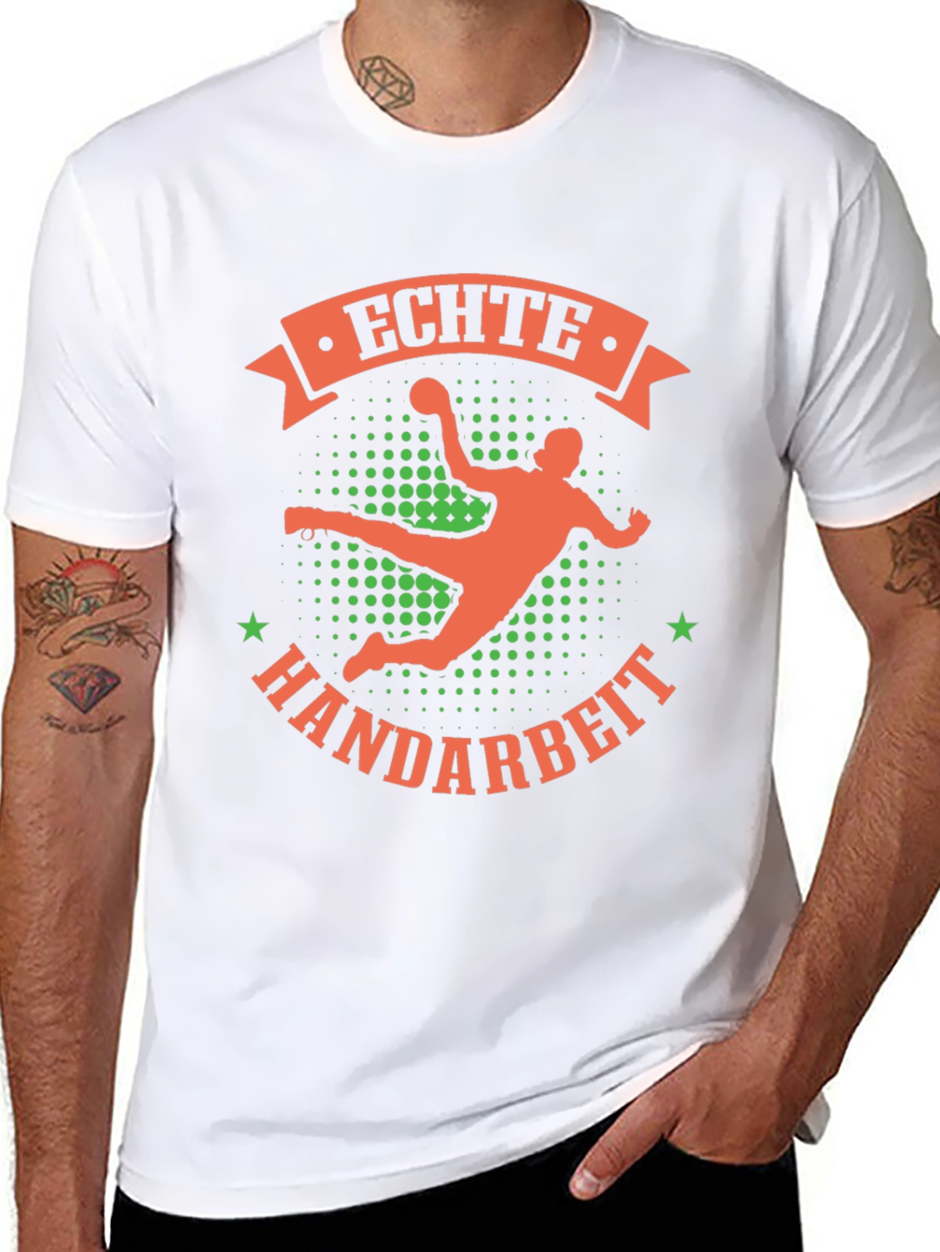 Echte Handarbeit T-Shirt - Handball Design