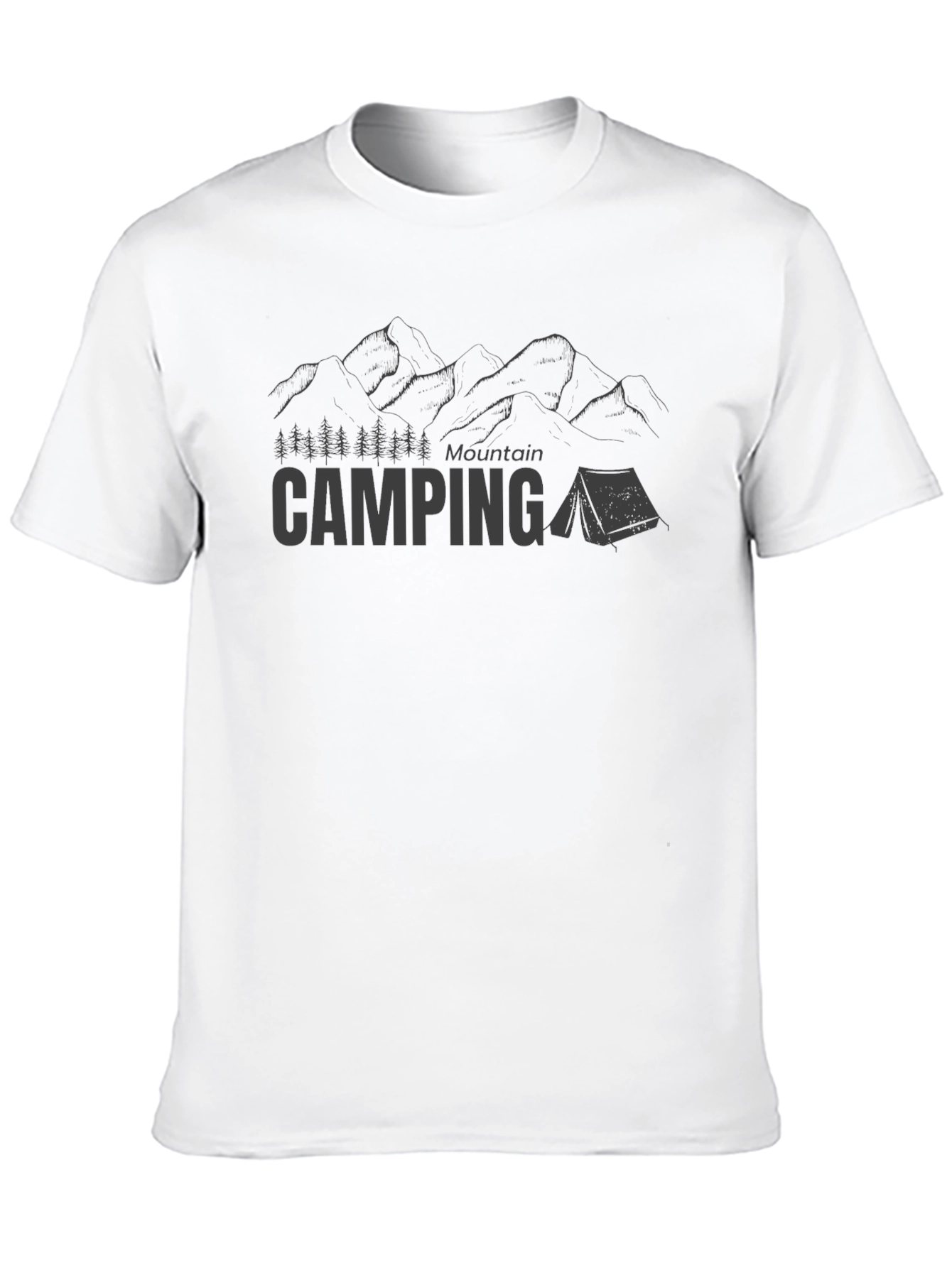 Mountain Camping Graphic Tee - Black