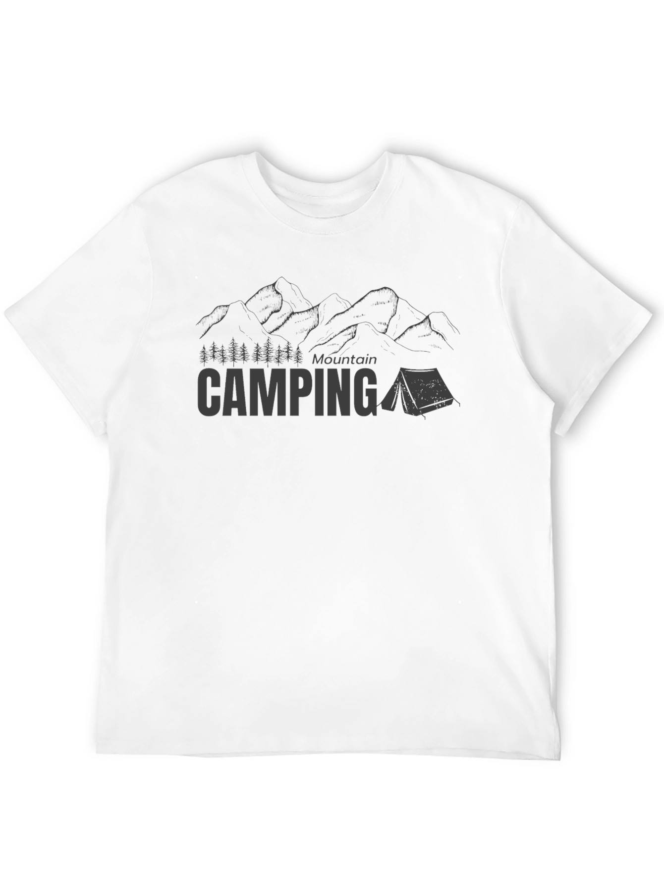 Mountain Camping Graphic Tee - Black