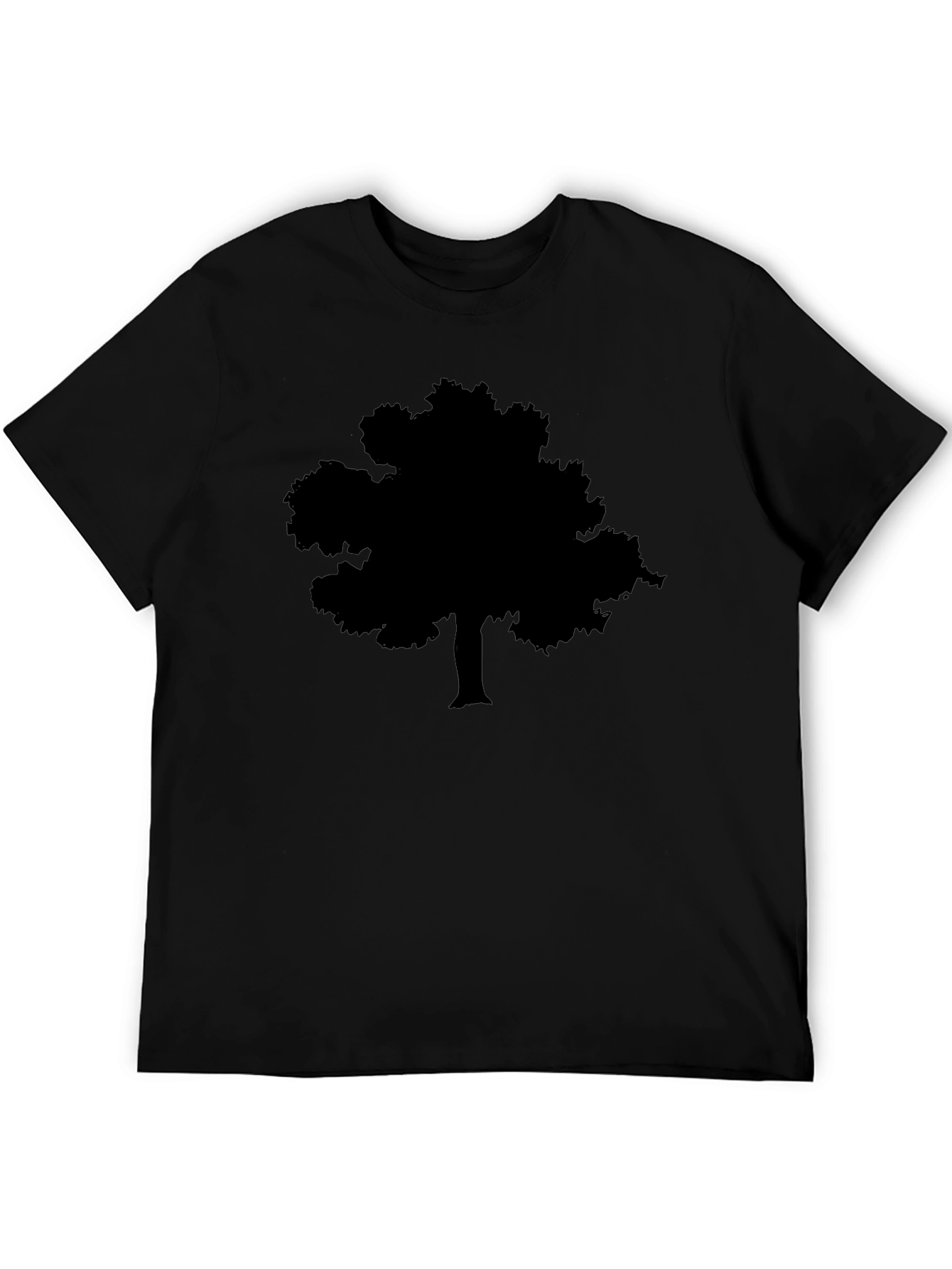Mens Black Tree Silhouette Graphic Tee - Nature Lover