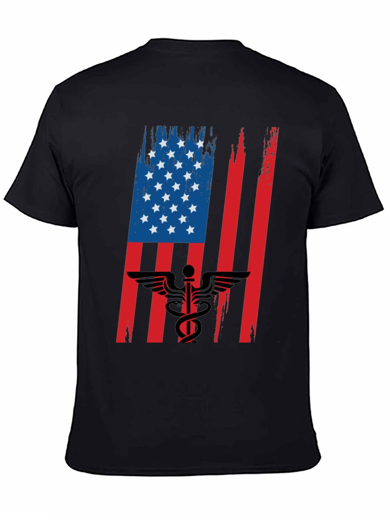 American Flag Medical Symbol Graphic Tee