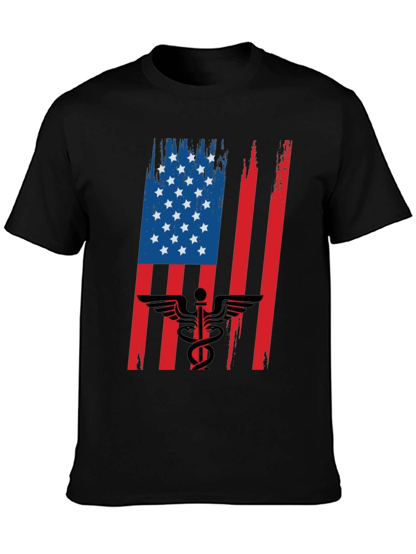American Flag Medical Symbol Graphic Tee