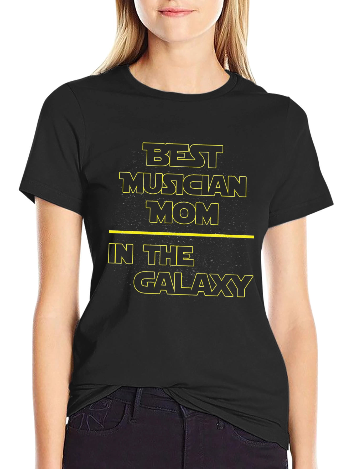 Best Musician Mom in the Galaxy Black T-Shirt