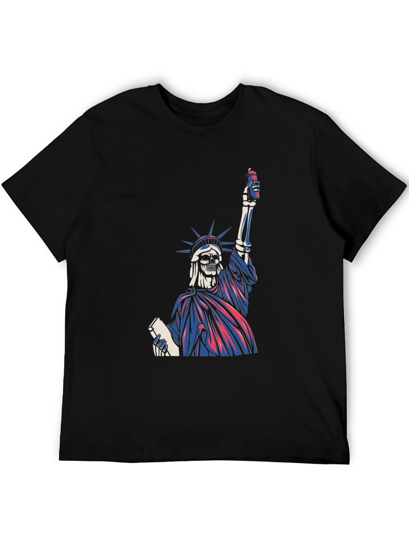 Statue of Liberty Skeleton Graphic T-Shirt