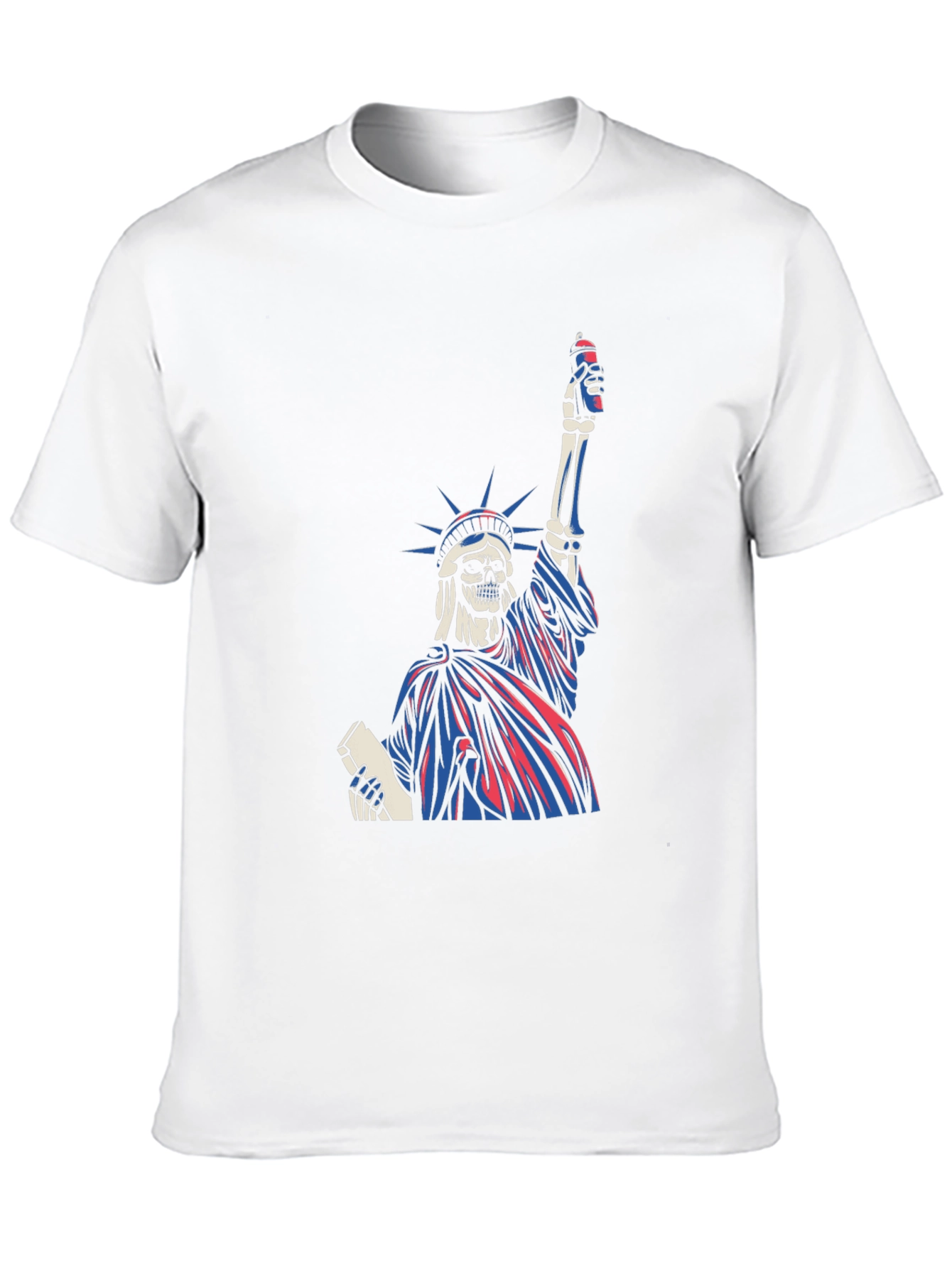 Statue of Liberty Skeleton Graphic T-Shirt