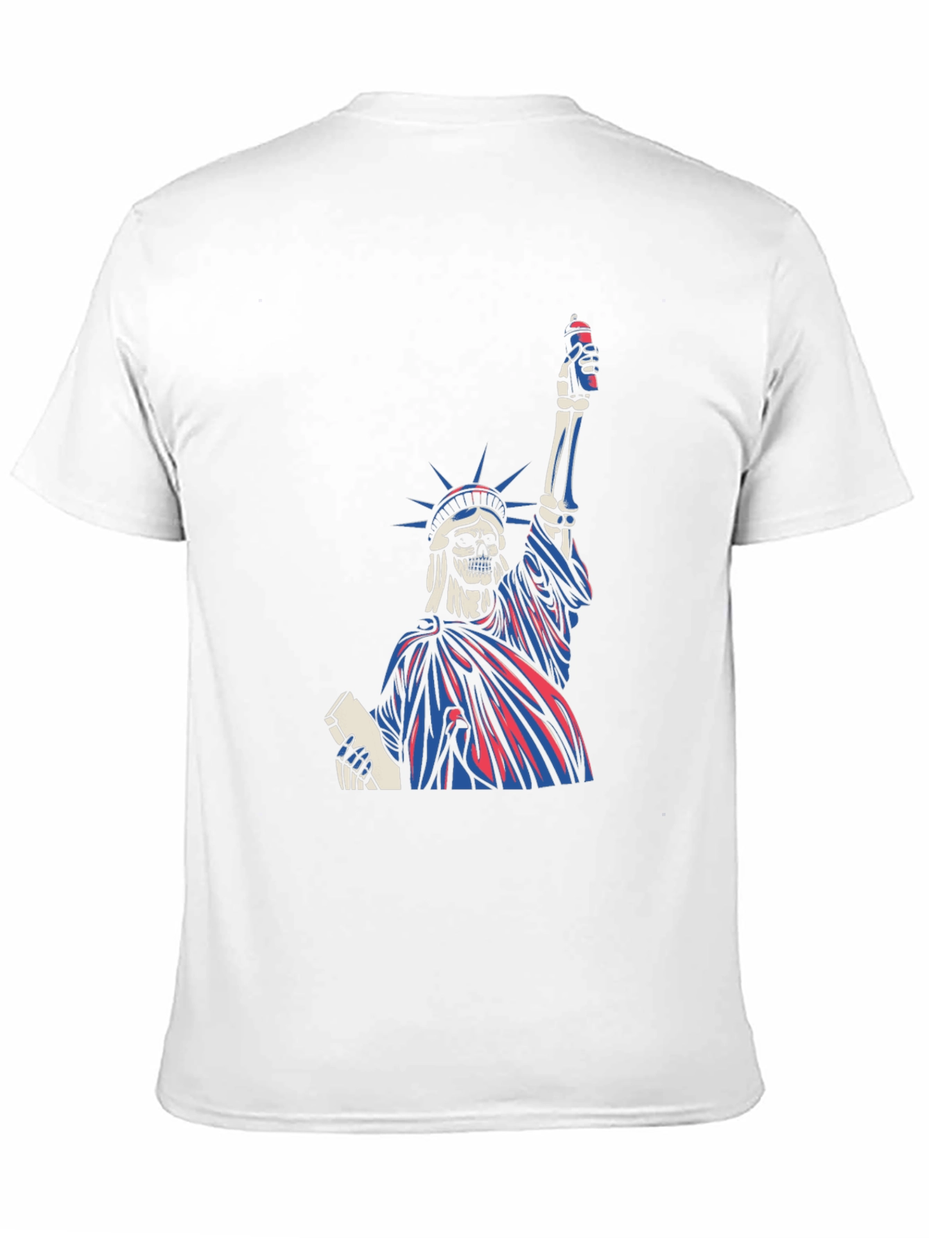 Statue of Liberty Skeleton Graphic T-Shirt