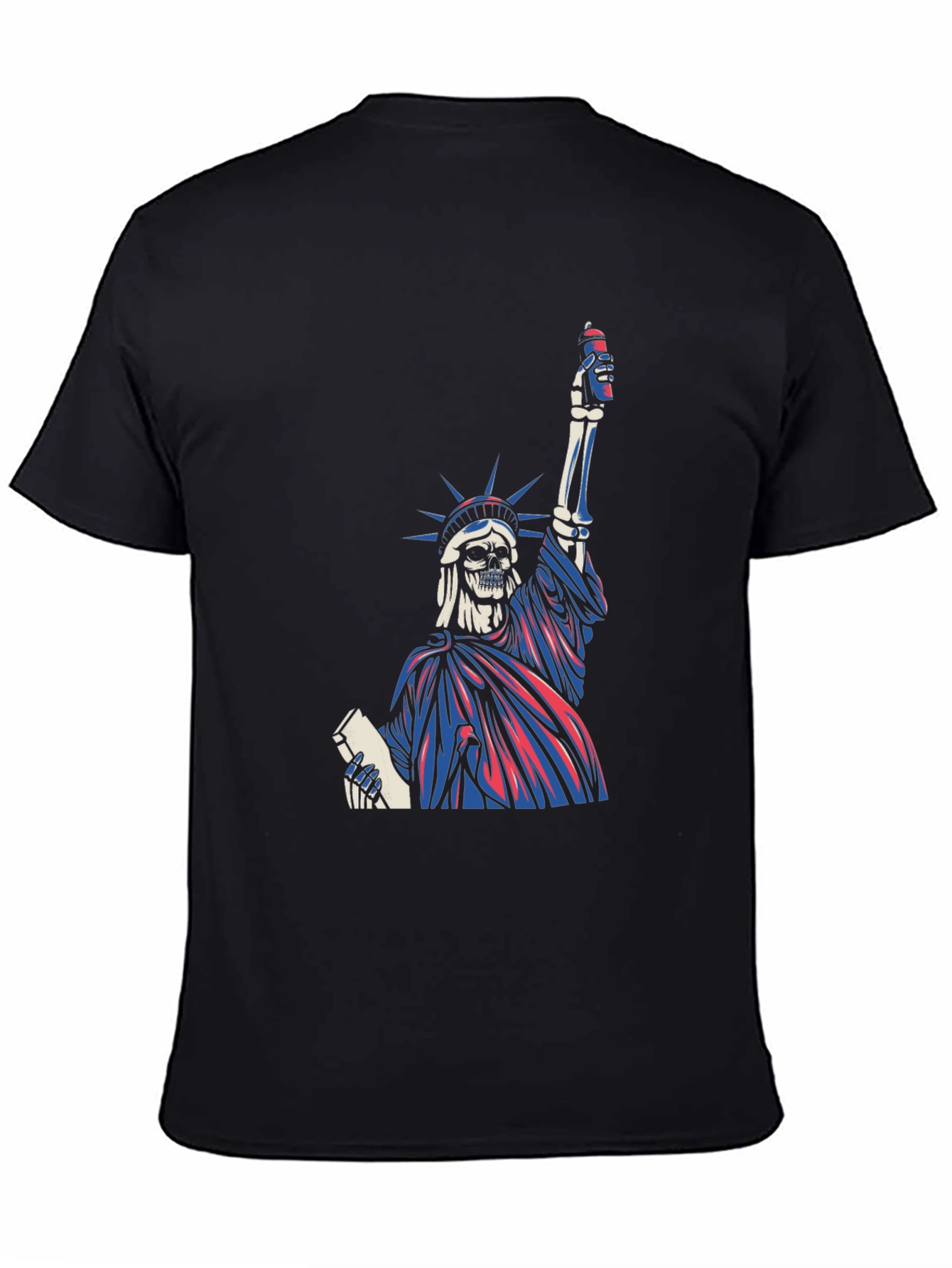 Statue of Liberty Skeleton Graphic T-Shirt