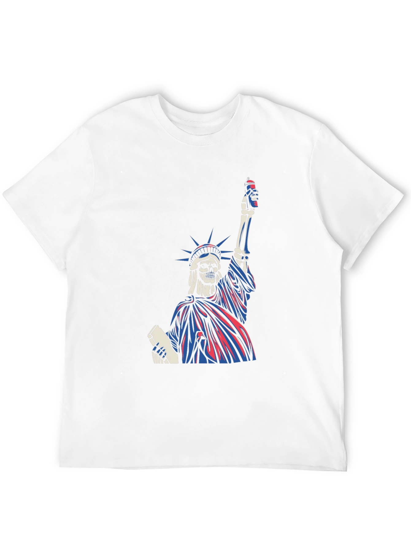 Statue of Liberty Skeleton Graphic T-Shirt