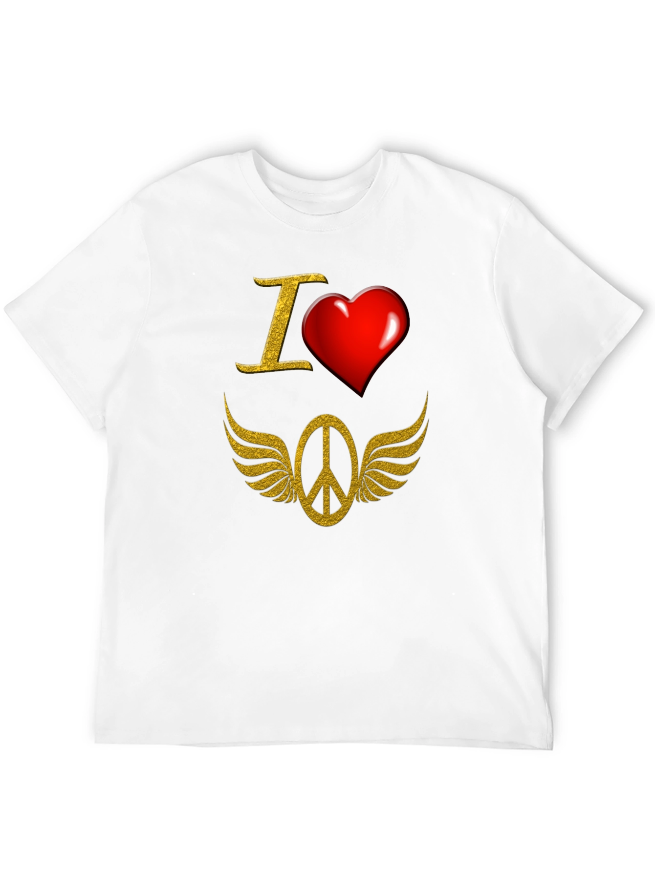 I Love Peace Black T-Shirt