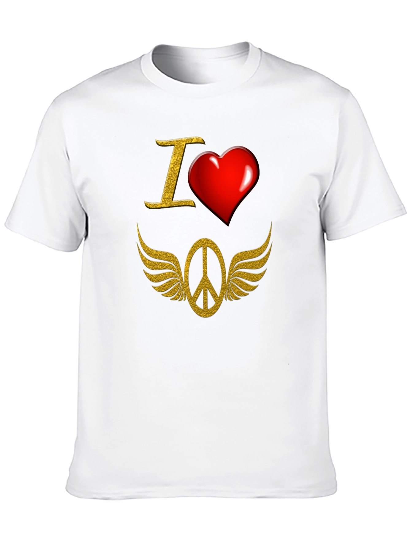 I Love Peace Black T-Shirt