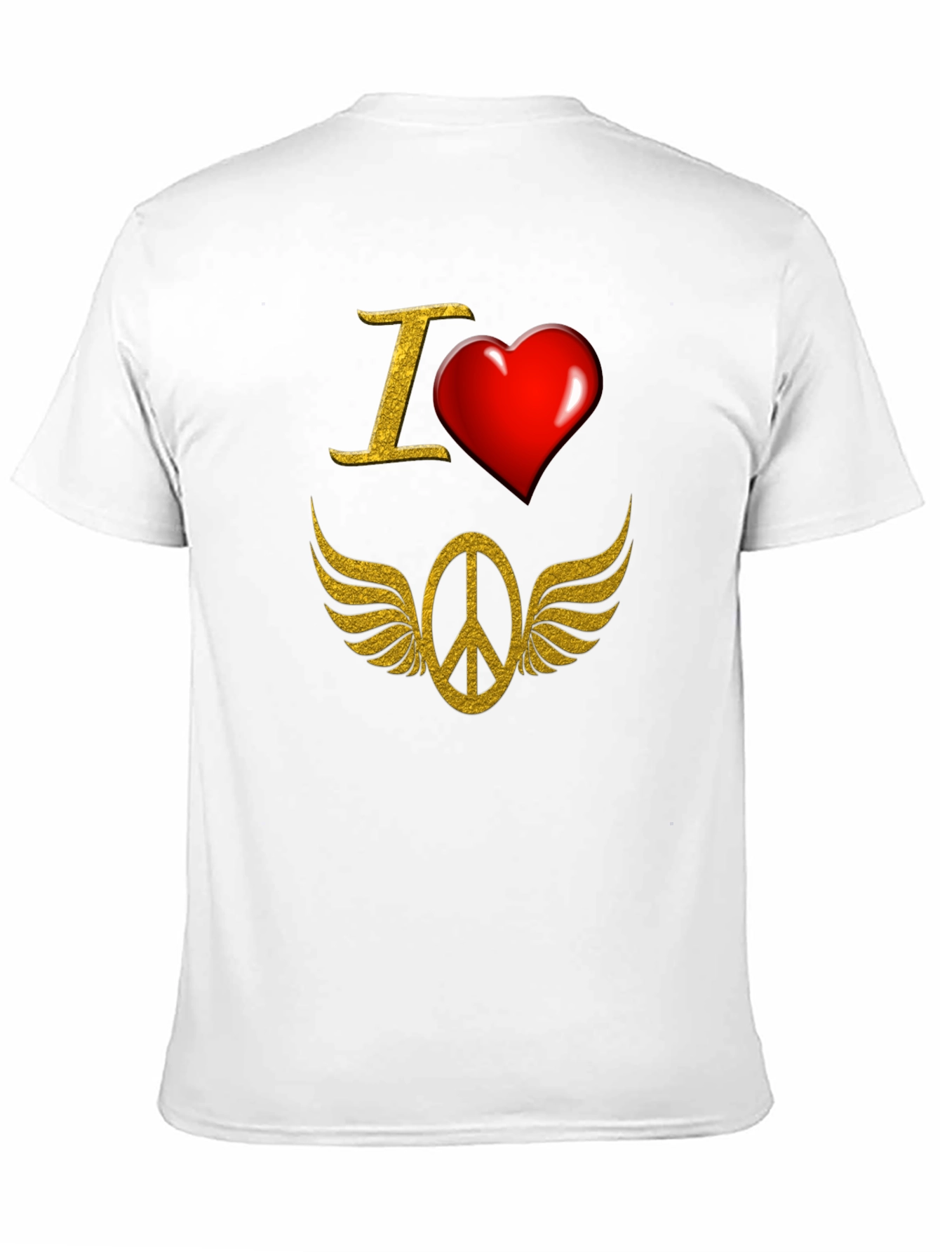 I Love Peace Black T-Shirt