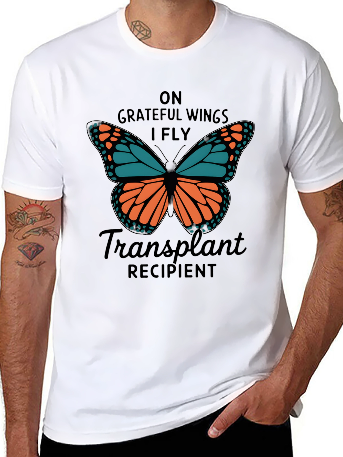 Grateful Wings Transplant Recipient T-Shirt