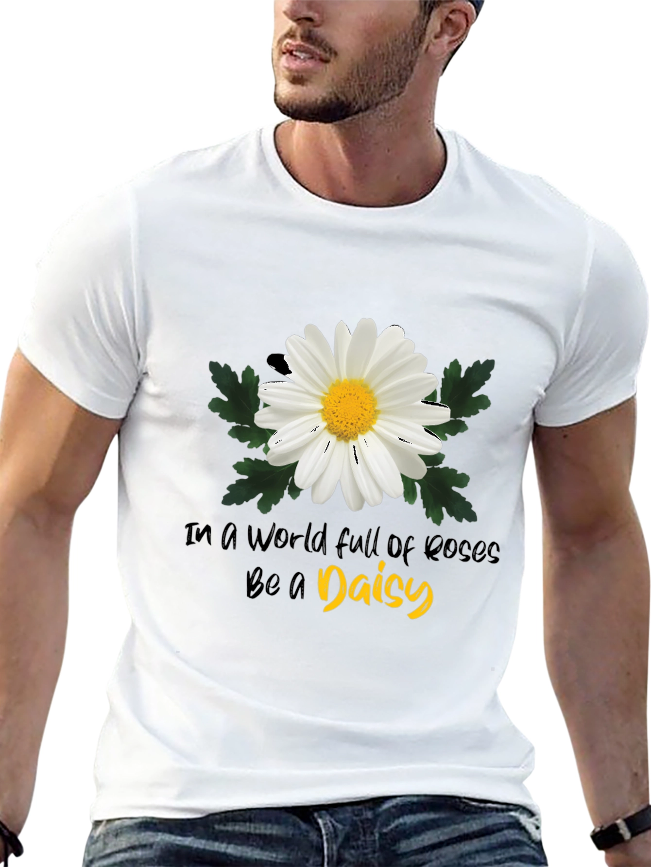 Be a Daisy Graphic T-Shirt - Soft Cotton Blend