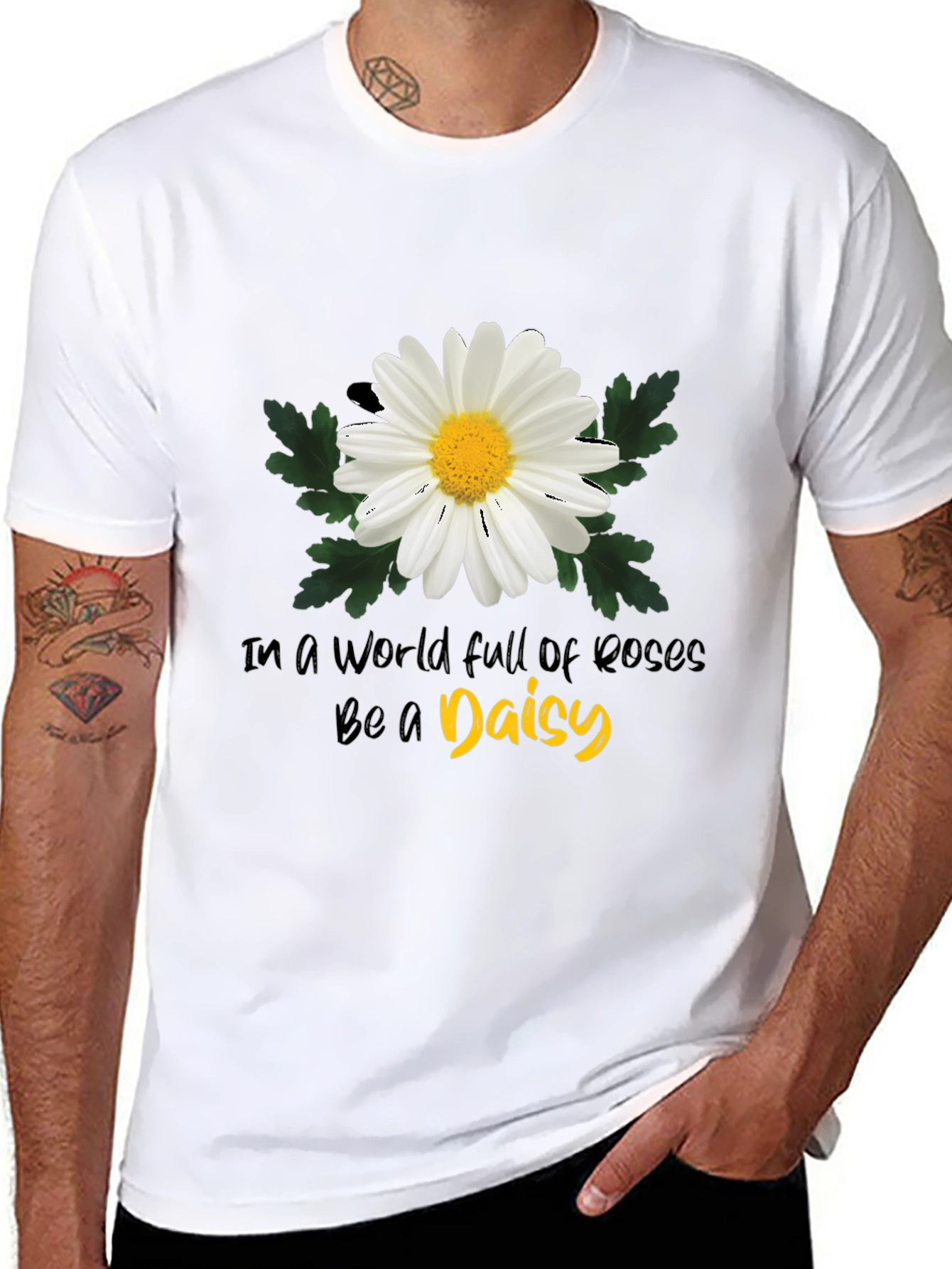 Be a Daisy Graphic T-Shirt - Soft Cotton Blend