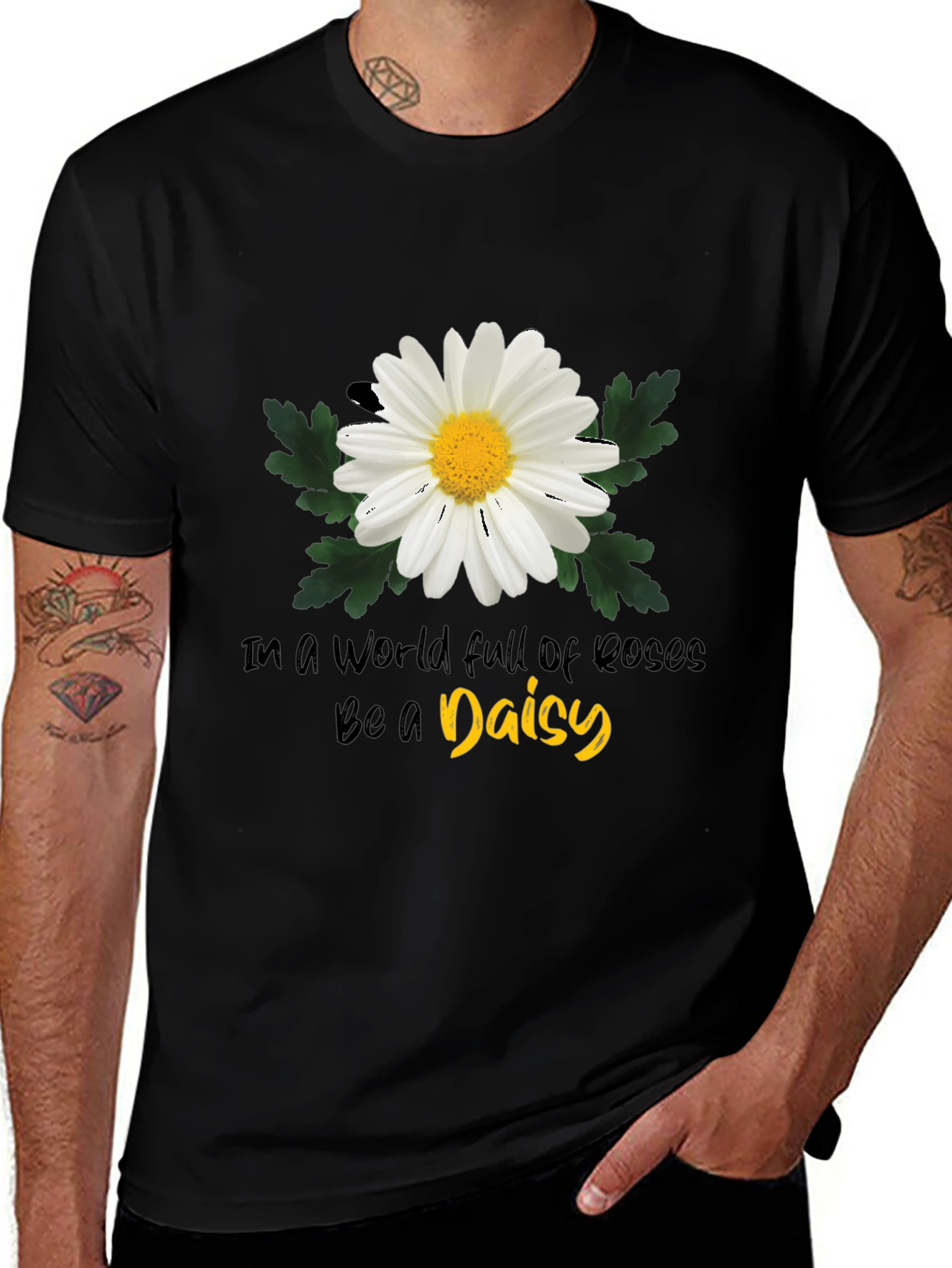 Be a Daisy Graphic T-Shirt - Soft Cotton Blend