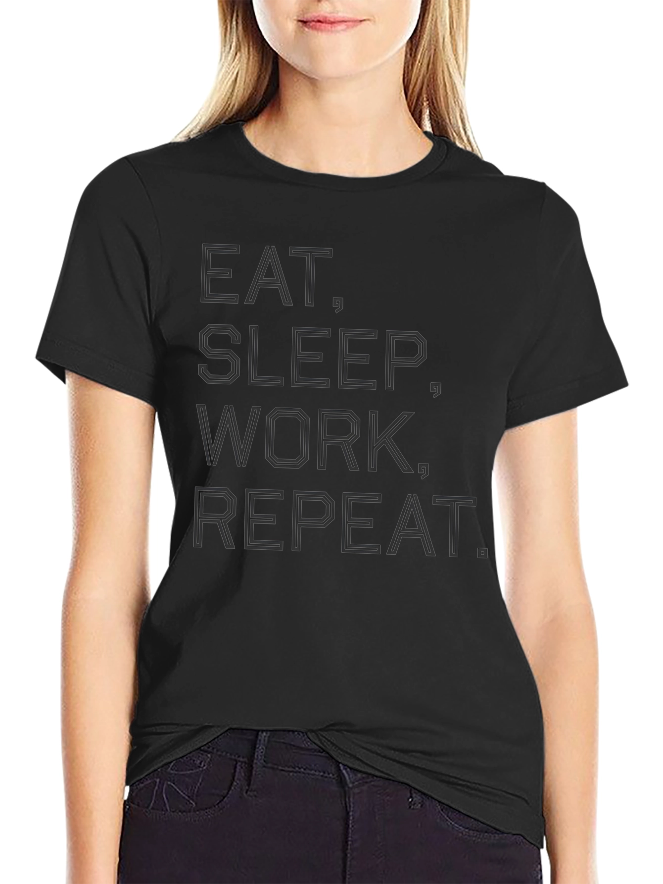 Eat Sleep Work Repeat Graphic Tee