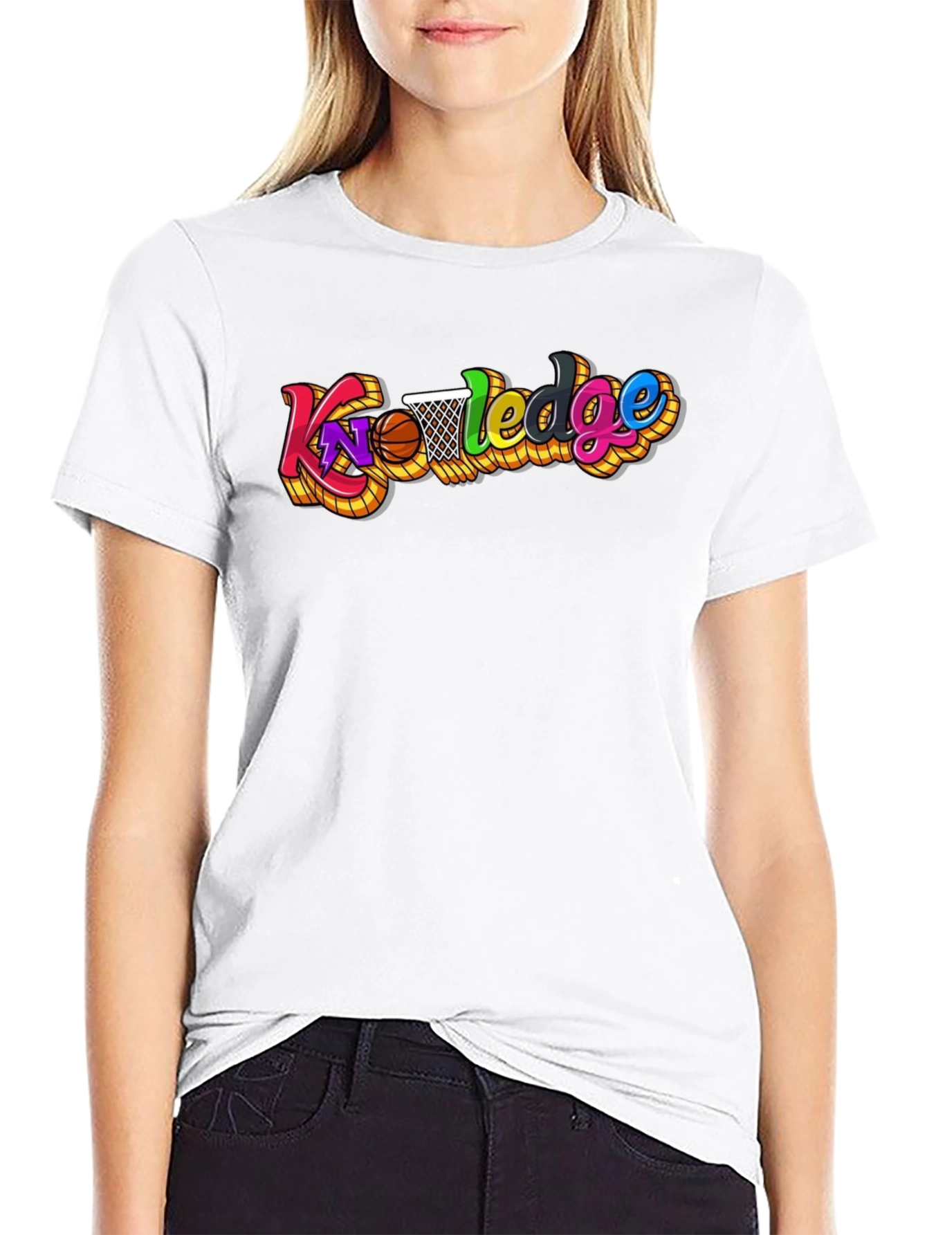 Knowledge Basketball Graphic Tee - Black