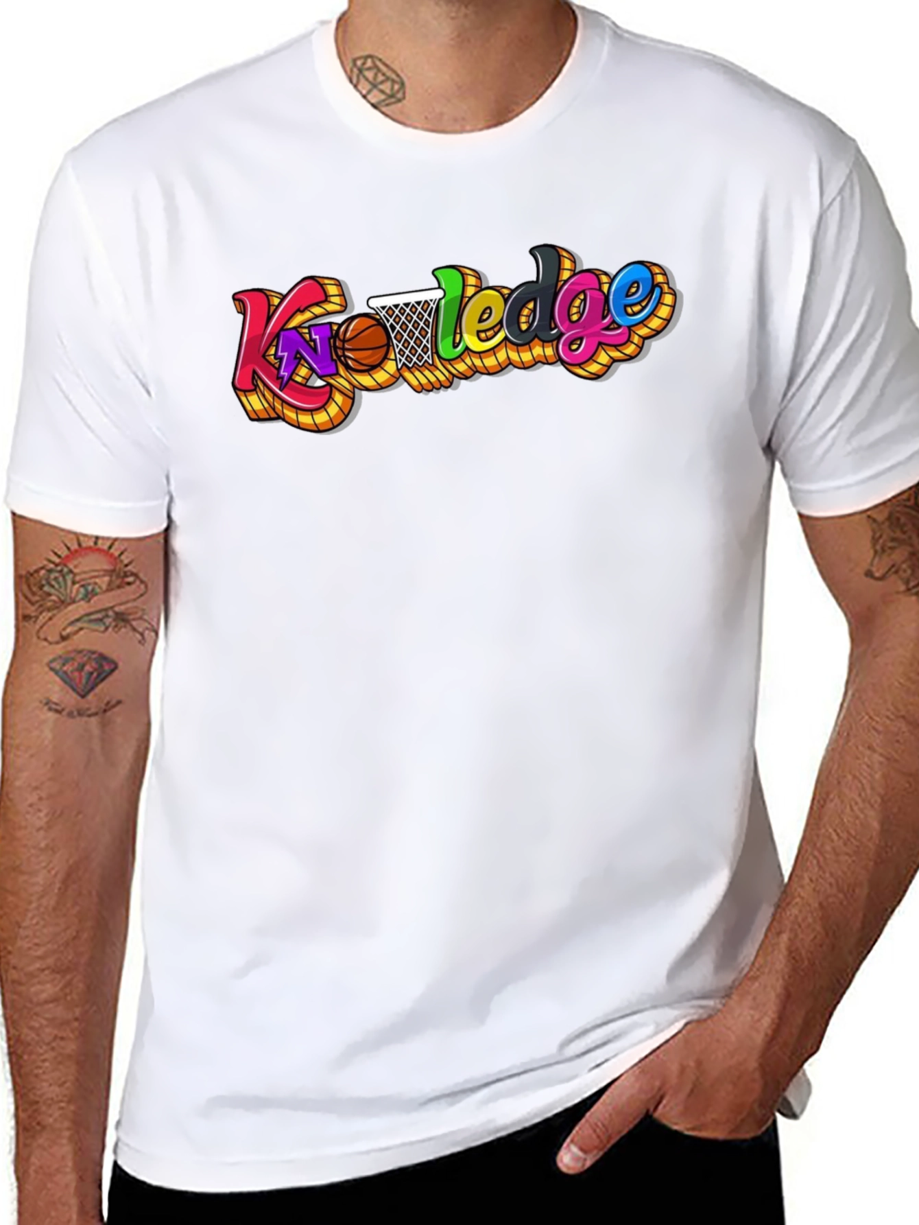 Knowledge Basketball Graphic Tee - Black