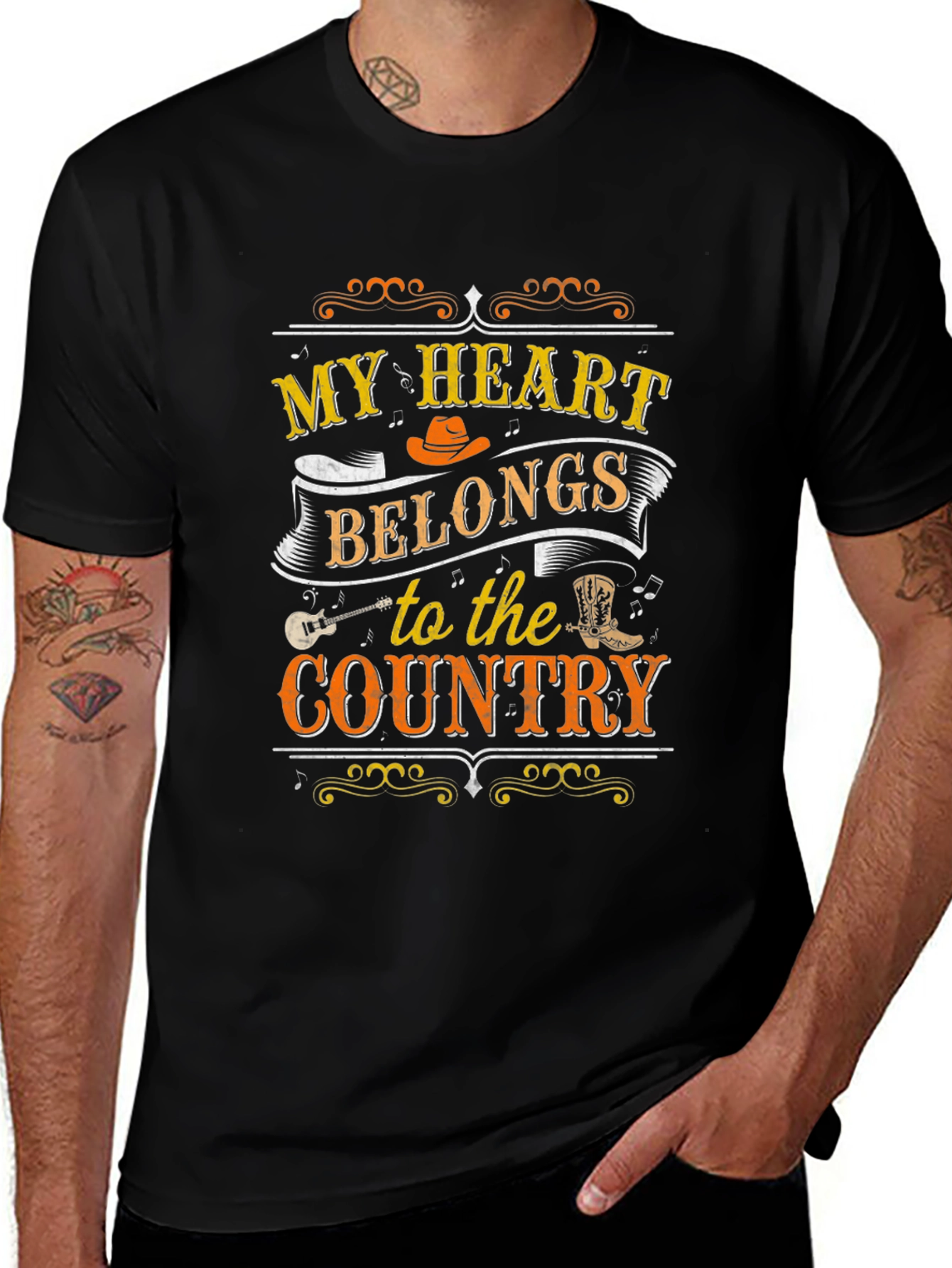 My Heart Belongs to the Country Graphic Tee
