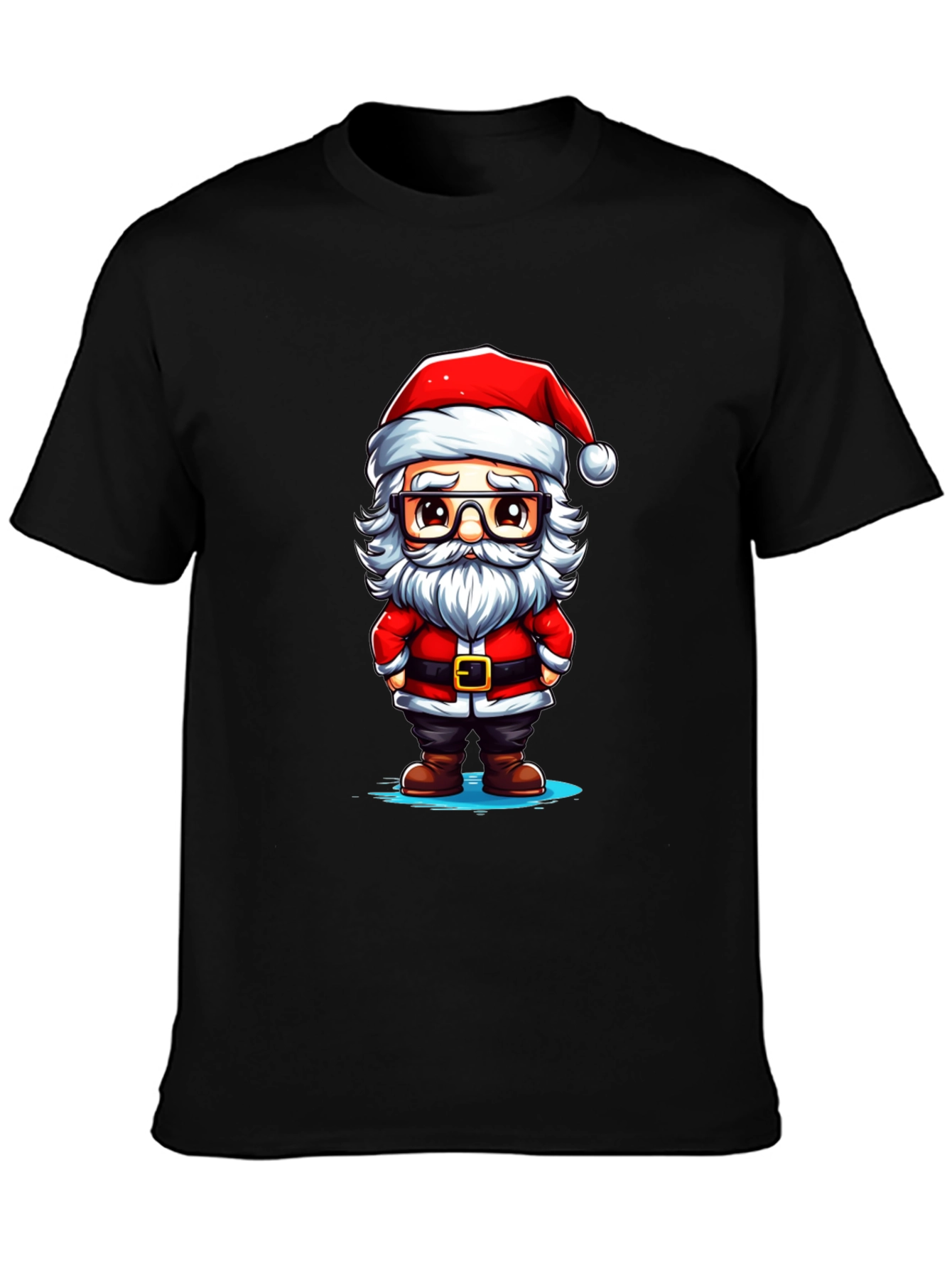 Cartoon Santa Graphic Tee - Holiday Cheer!