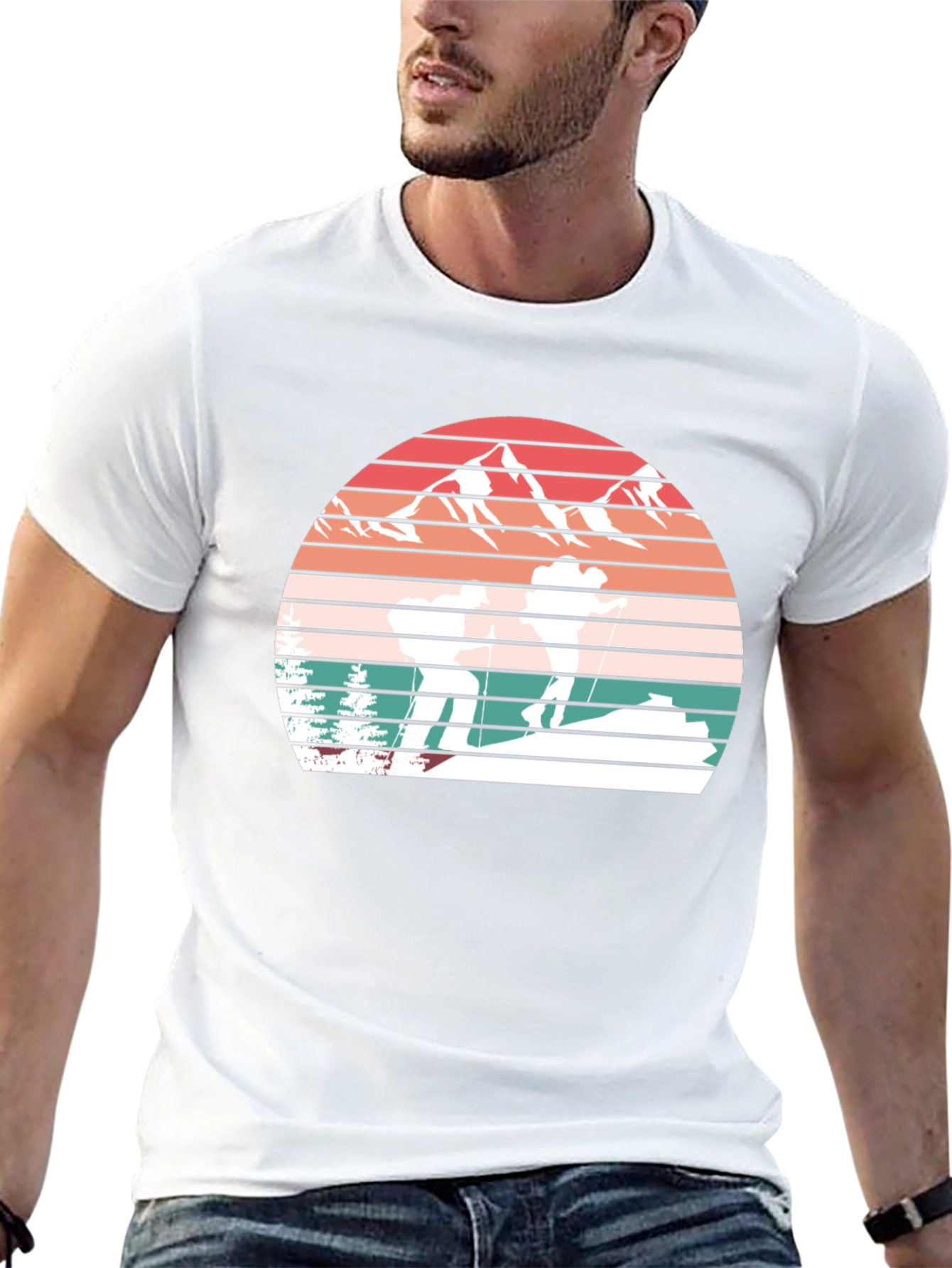 Retro Mountain Sunset T-Shirt