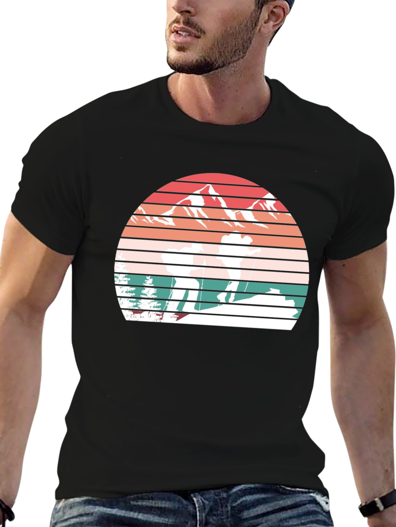 Retro Mountain Sunset T-Shirt