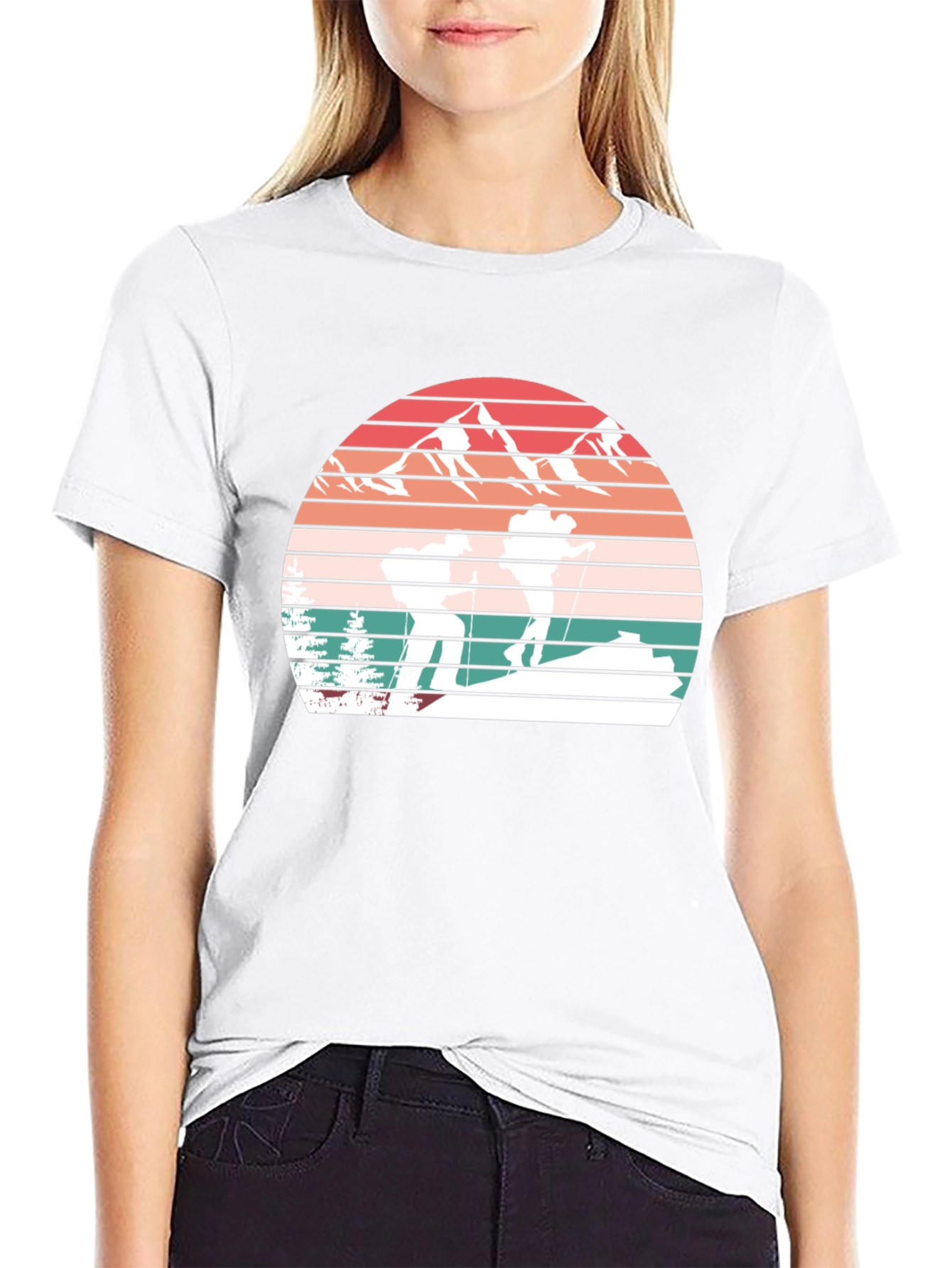 Retro Mountain Sunset T-Shirt