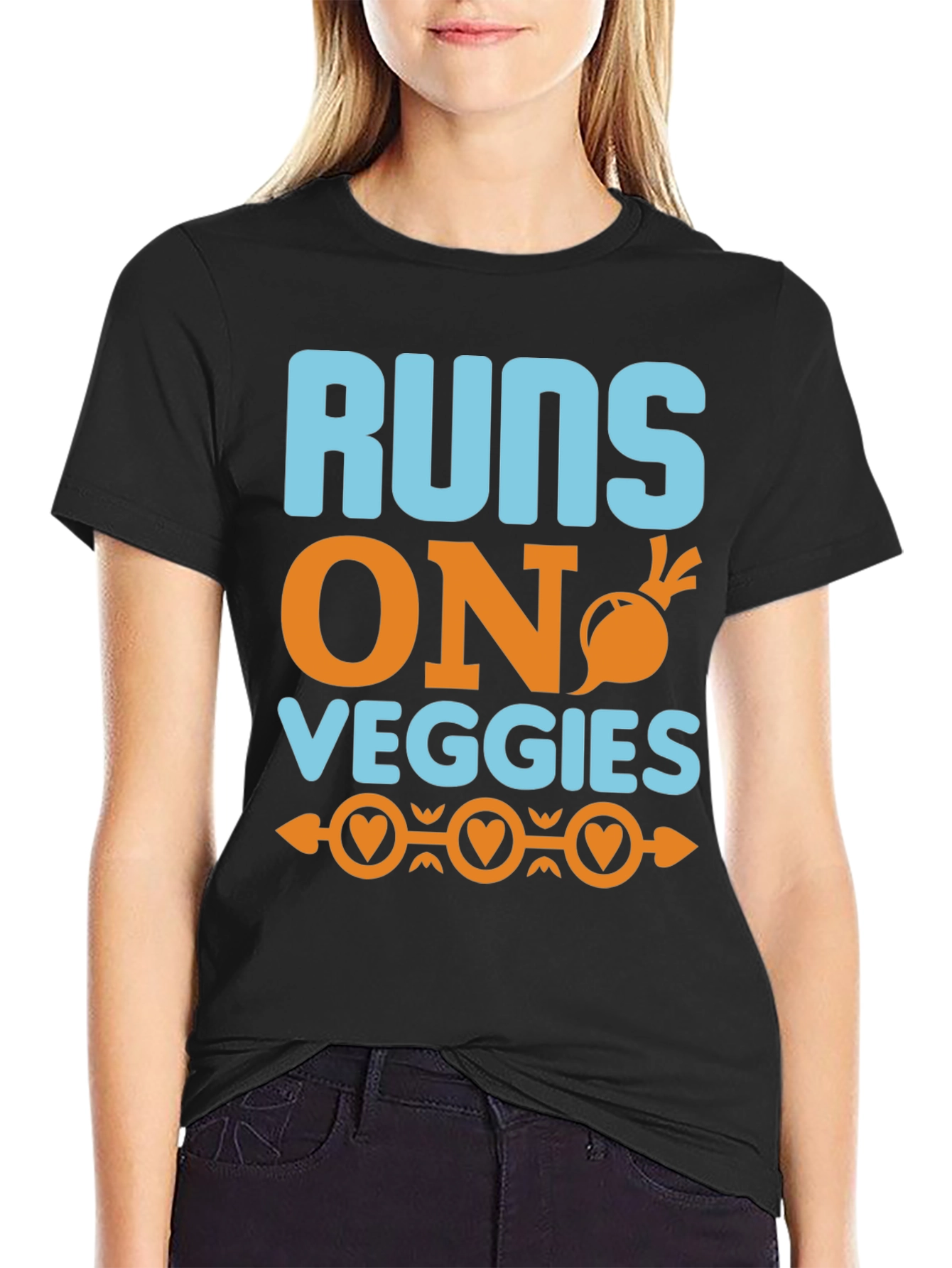 Runs On Veggies T-Shirt - Vegan Lifestyle Tee