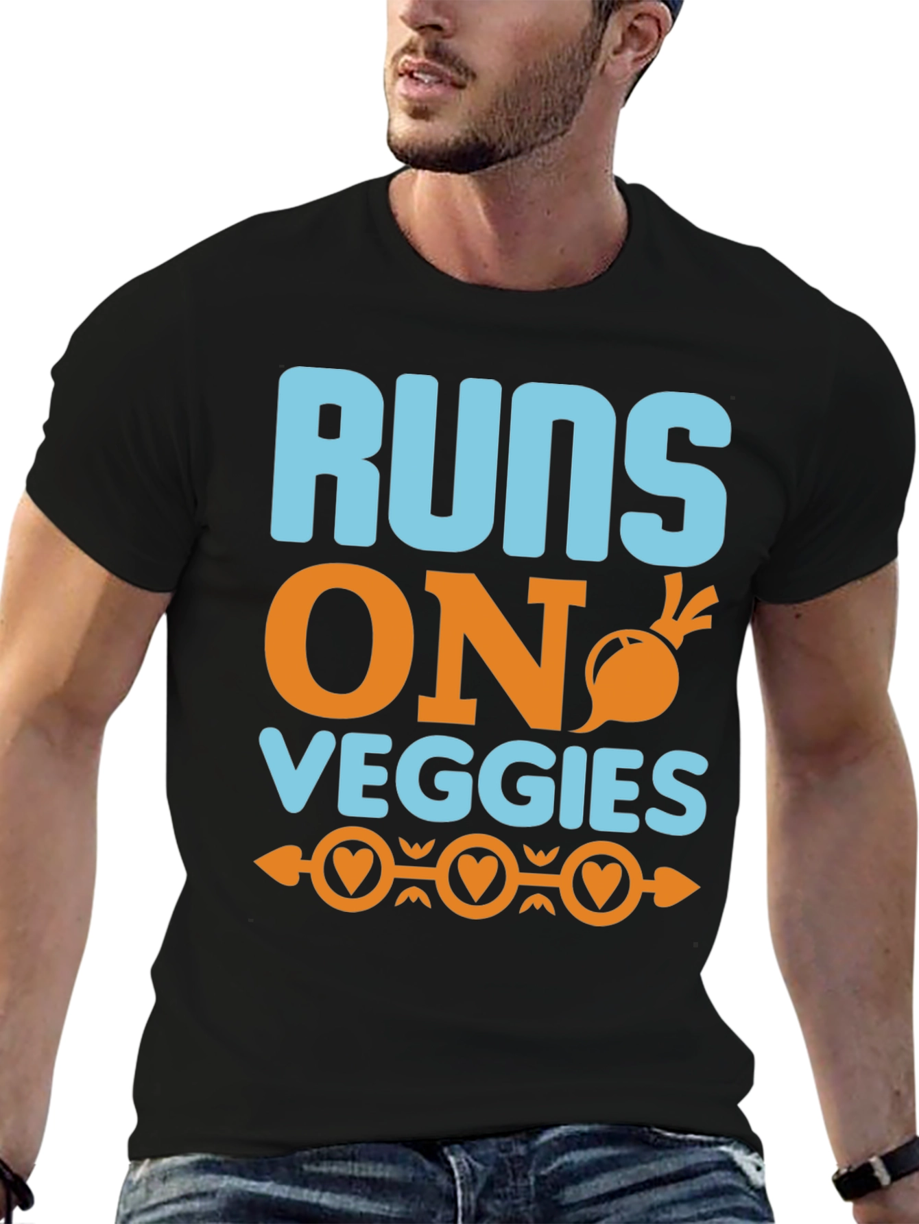 Runs On Veggies T-Shirt - Vegan Lifestyle Tee