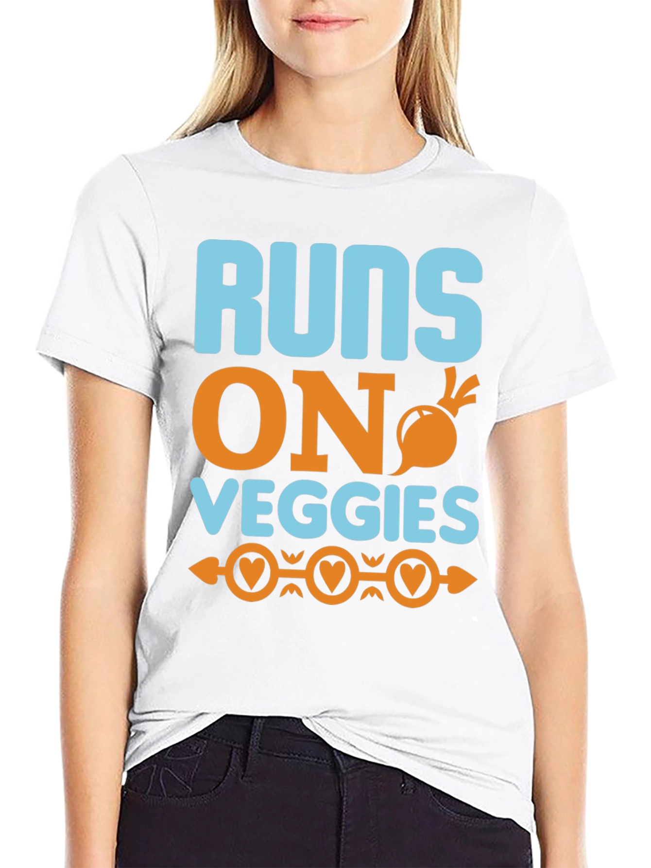 Runs On Veggies T-Shirt - Vegan Lifestyle Tee