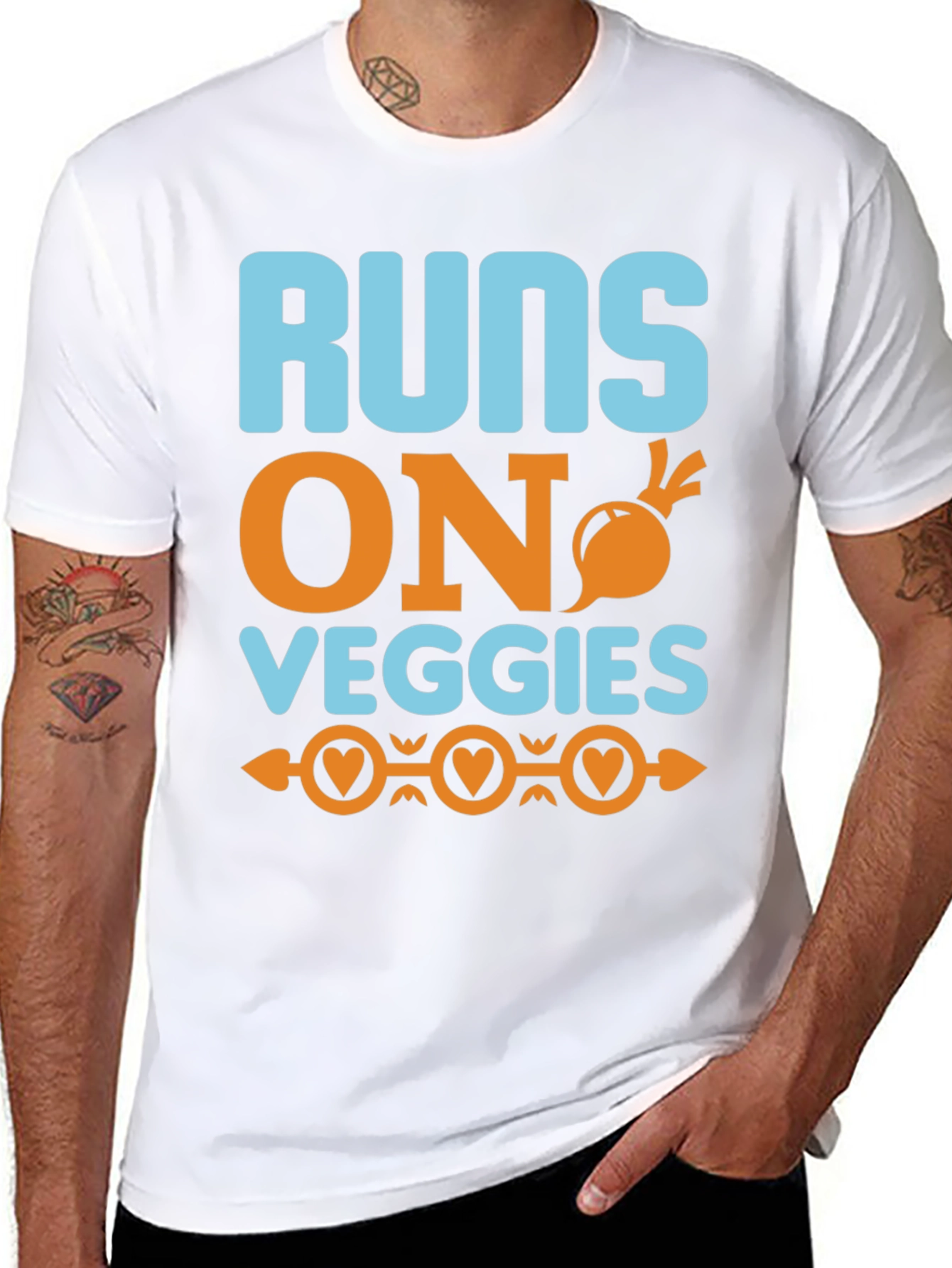 Runs On Veggies T-Shirt - Vegan Lifestyle Tee