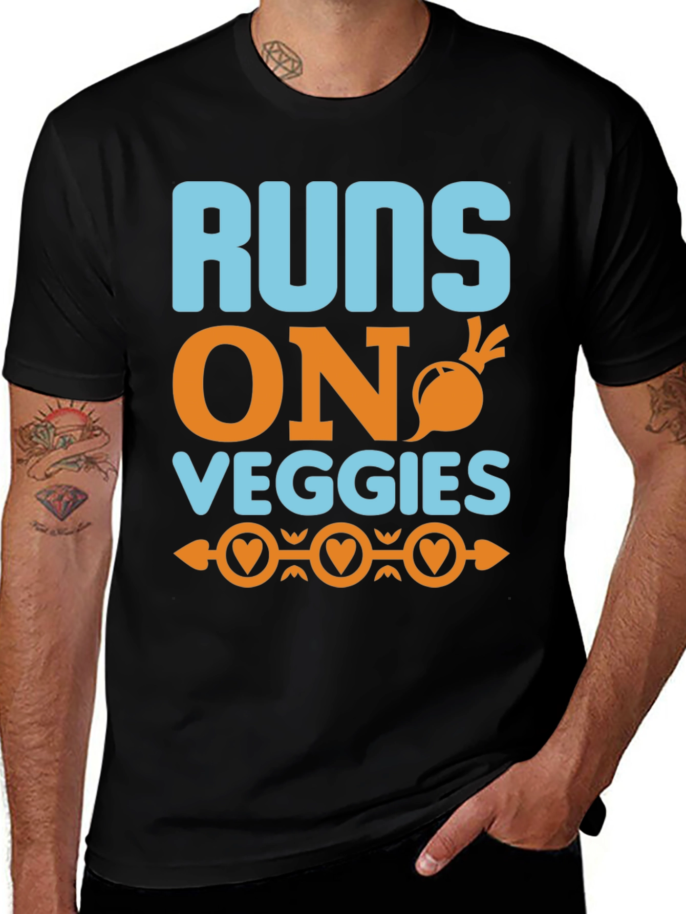 Runs On Veggies T-Shirt - Vegan Lifestyle Tee