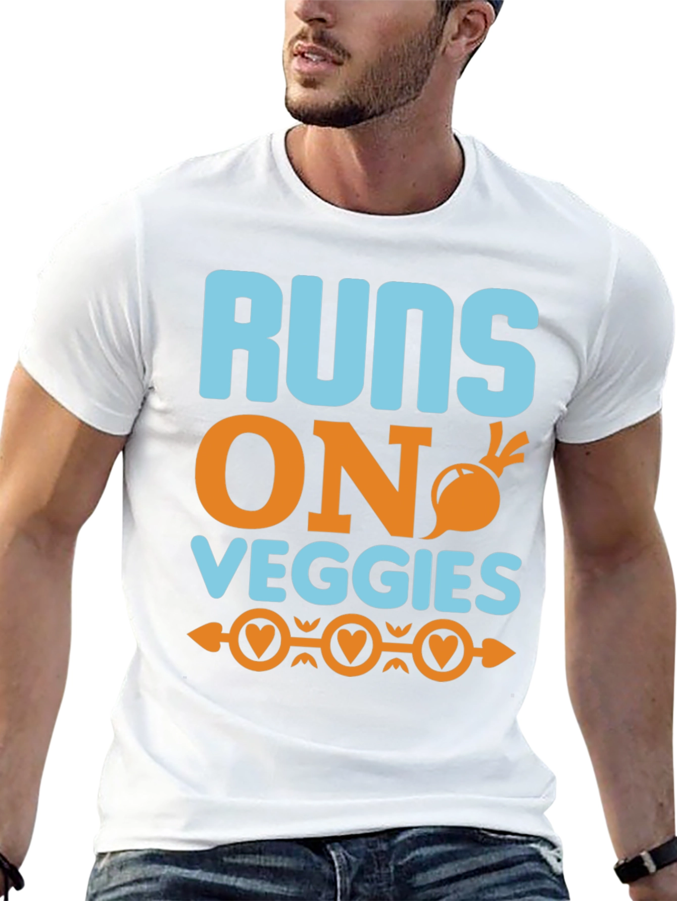 Runs On Veggies T-Shirt - Vegan Lifestyle Tee