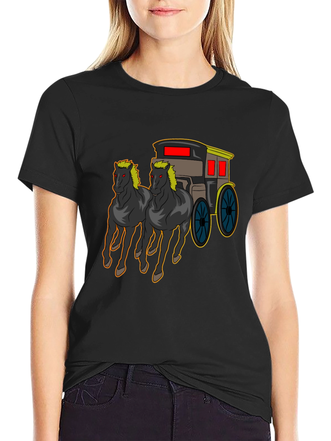 Horse Drawn Carriage Graphic T-Shirt