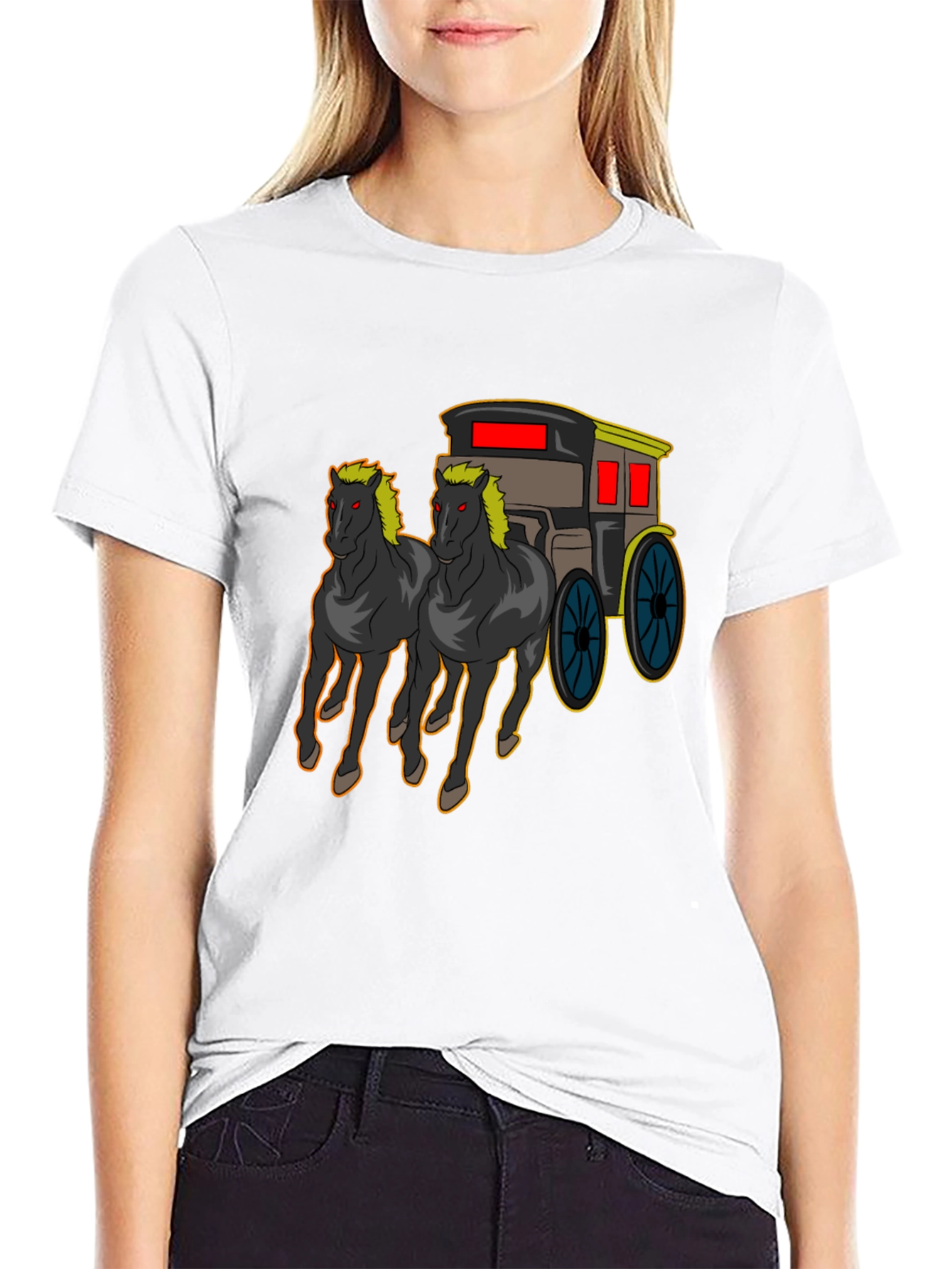 Horse Drawn Carriage Graphic T-Shirt