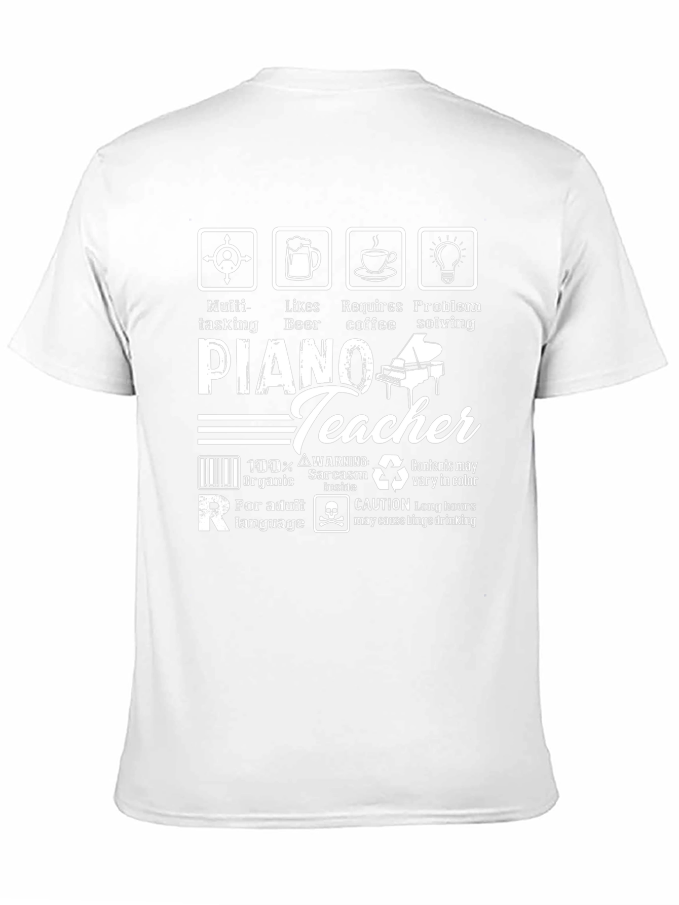 Piano Teacher Humor Graphic Tee