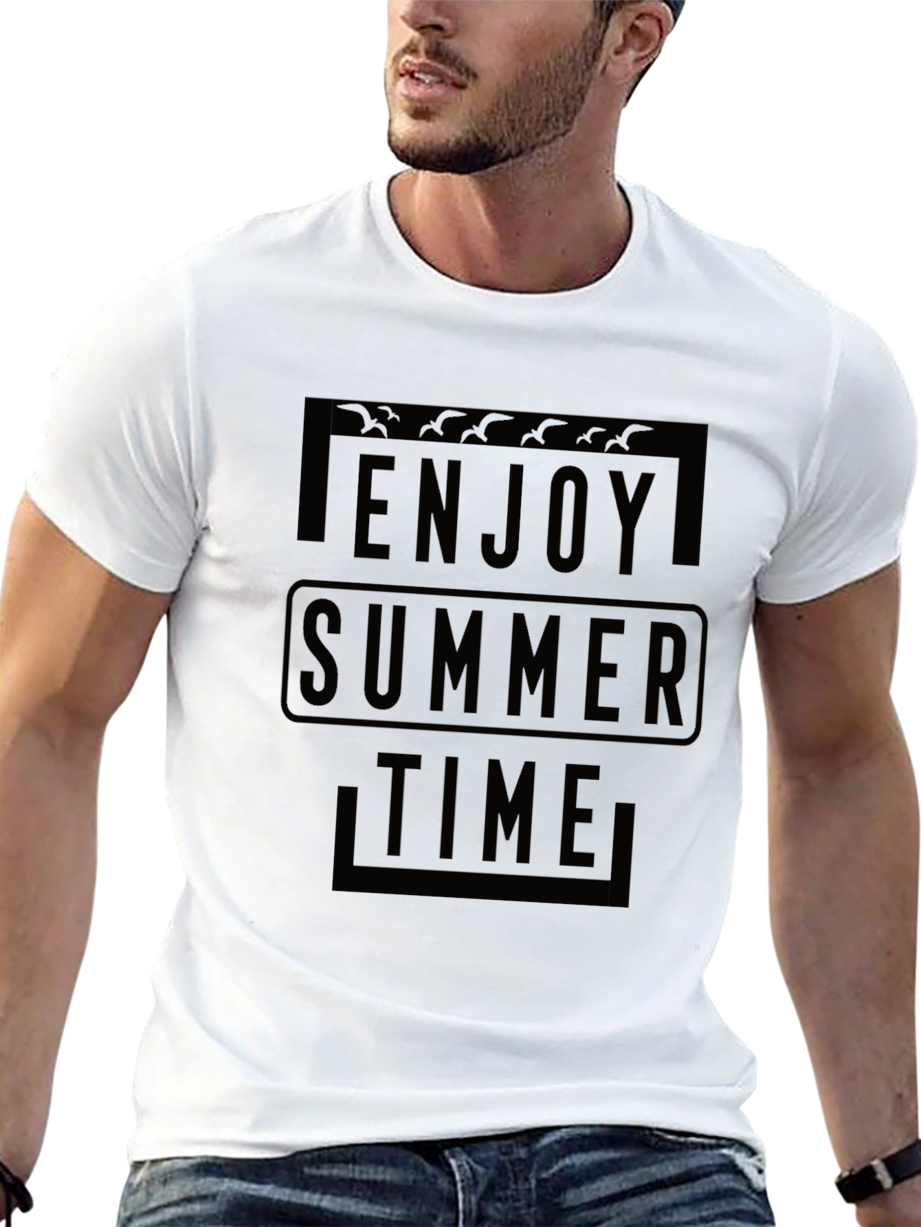 Enjoy Summer Time Black T-Shirt